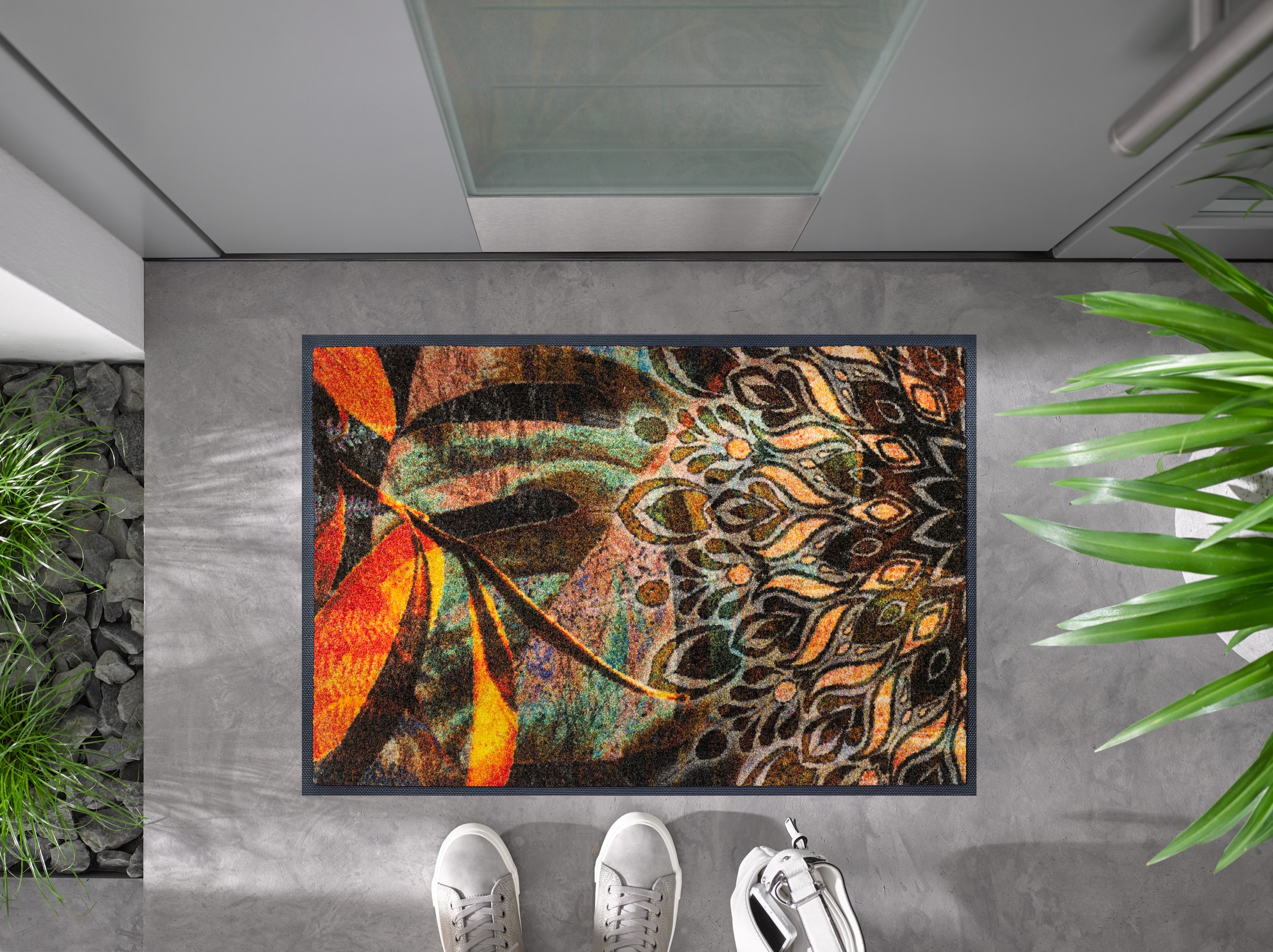 wash+dry by Kleen-Tex Fußmatte »Jungle Dance« rechteckig 7 mm Höhe