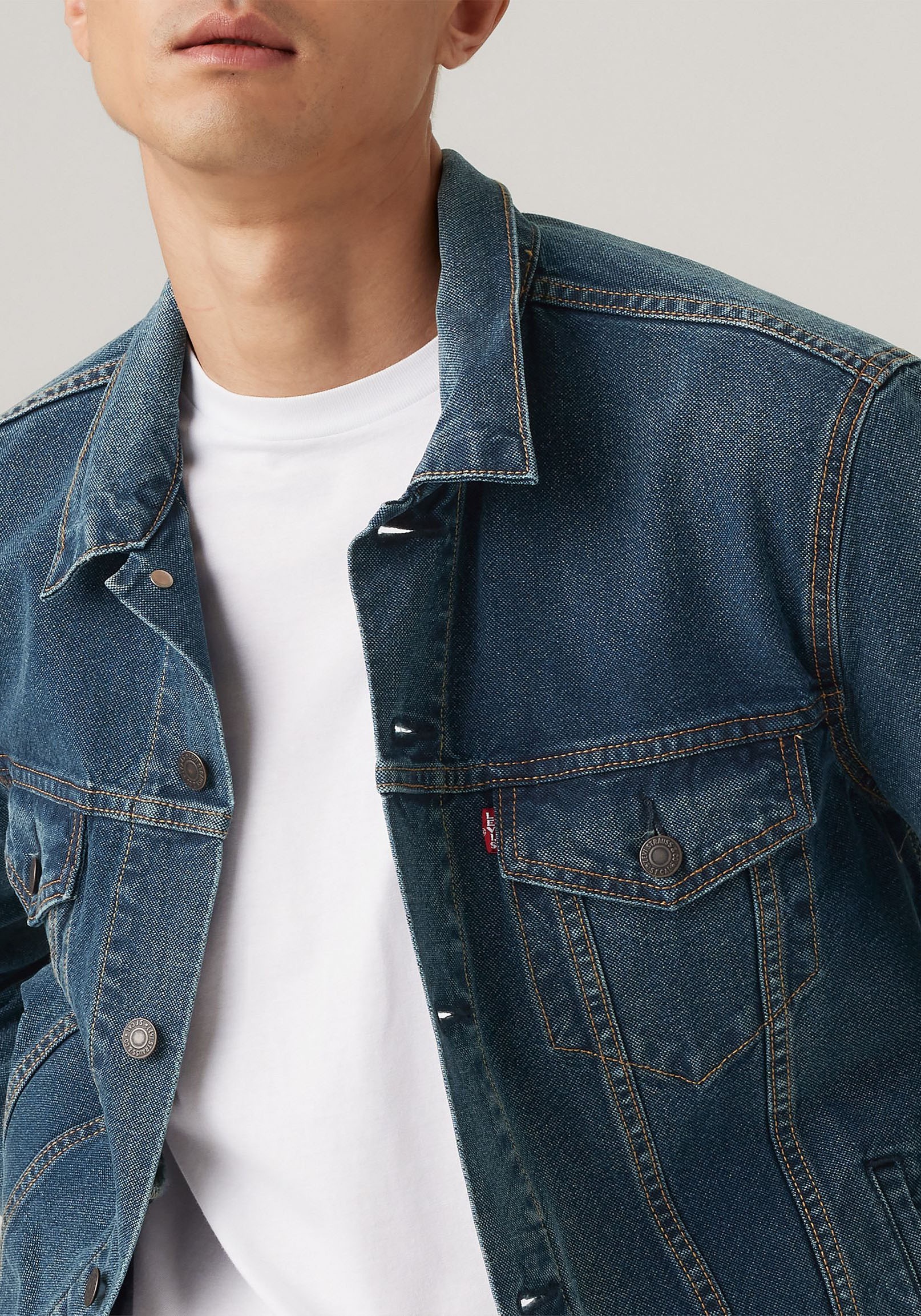 Levi's® Jeansjacke »VINTAGE FIT TRUCKER JKT«, ohne Kapuze, mit Knopfleiste