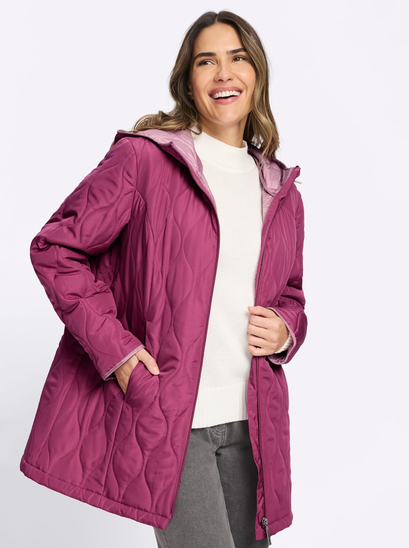 Classic Basics Steppjacke mit Kapuze