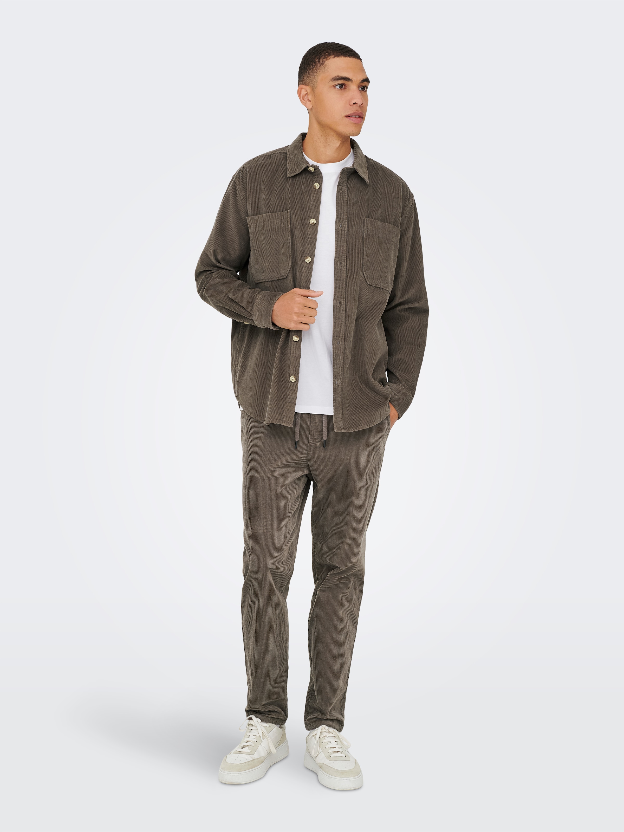 ONLY & SONS Langarmhemd »OS ONSALP RLX 2PKT WASHD COR«