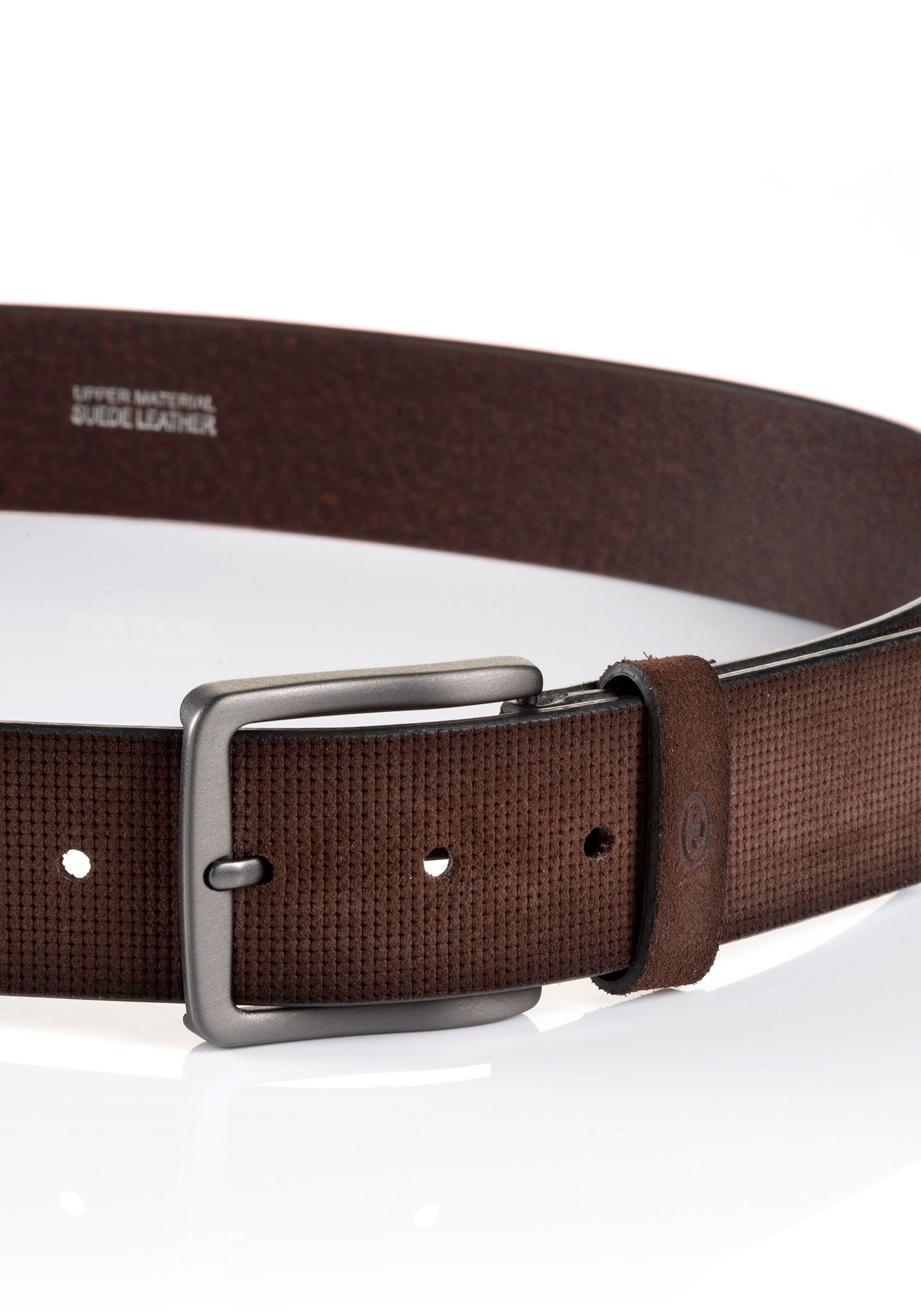 TOM TAILOR Ledergürtel »TTBART«, 4 cm breiter Herrengürtel, Velourslederoptik, bis Gr. 120