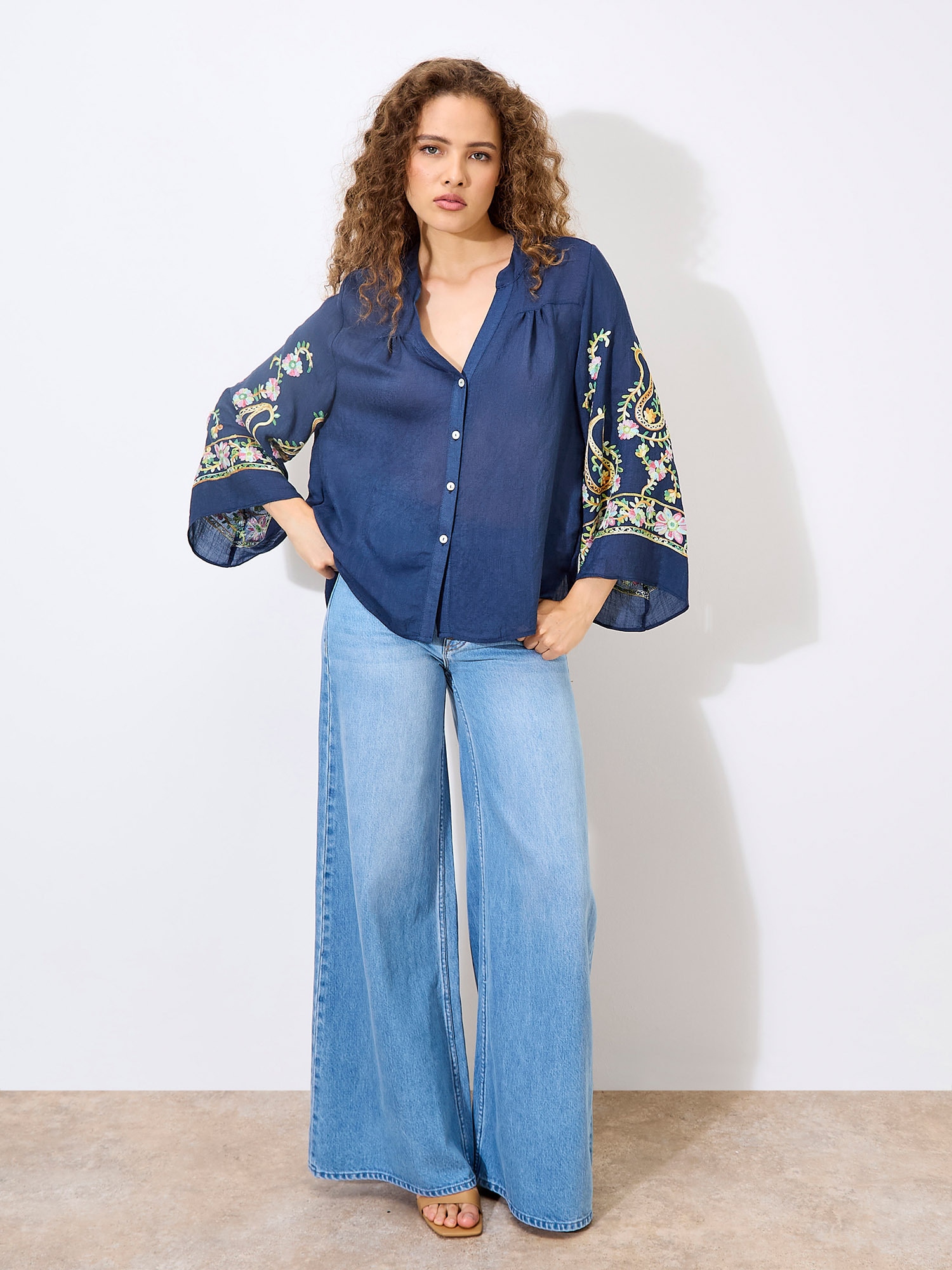 Apricot Druckbluse »Bluse« mit Glockenärmeln