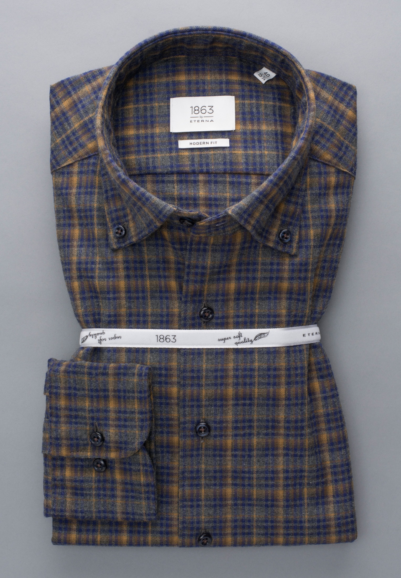 Eterna Langarmhemd »MODERN FIT« EASY IRON (bügelleicht)