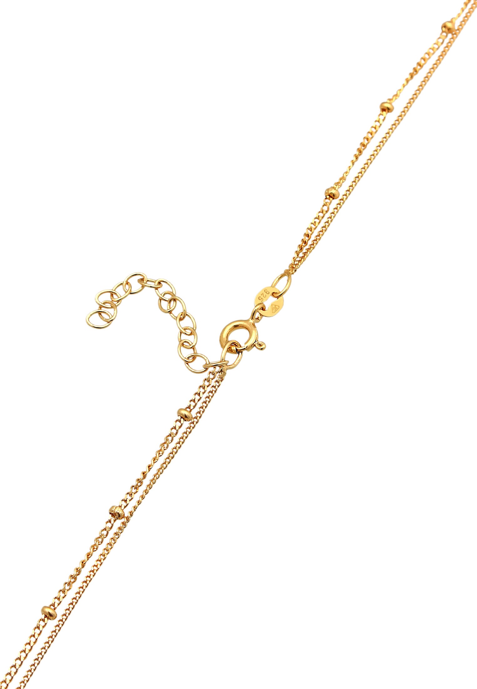 Elli Silberkette »Halskette Choker Layer Kugelkette Plättchen 925 Silber«