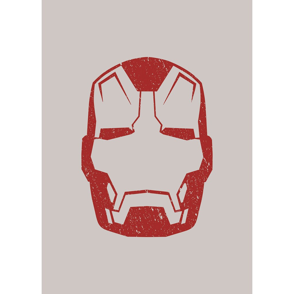 Komar Wandbild »Iron Man Helmet MK 43«, (1 St.), Deutsches Premium-Poster Fotopapier mit seidenmatter Oberfläche und hoher Lichtbeständigkeit. Für fotorealistische Drucke mit gestochen scharfen Details und hervorragender Farbbrillanz.