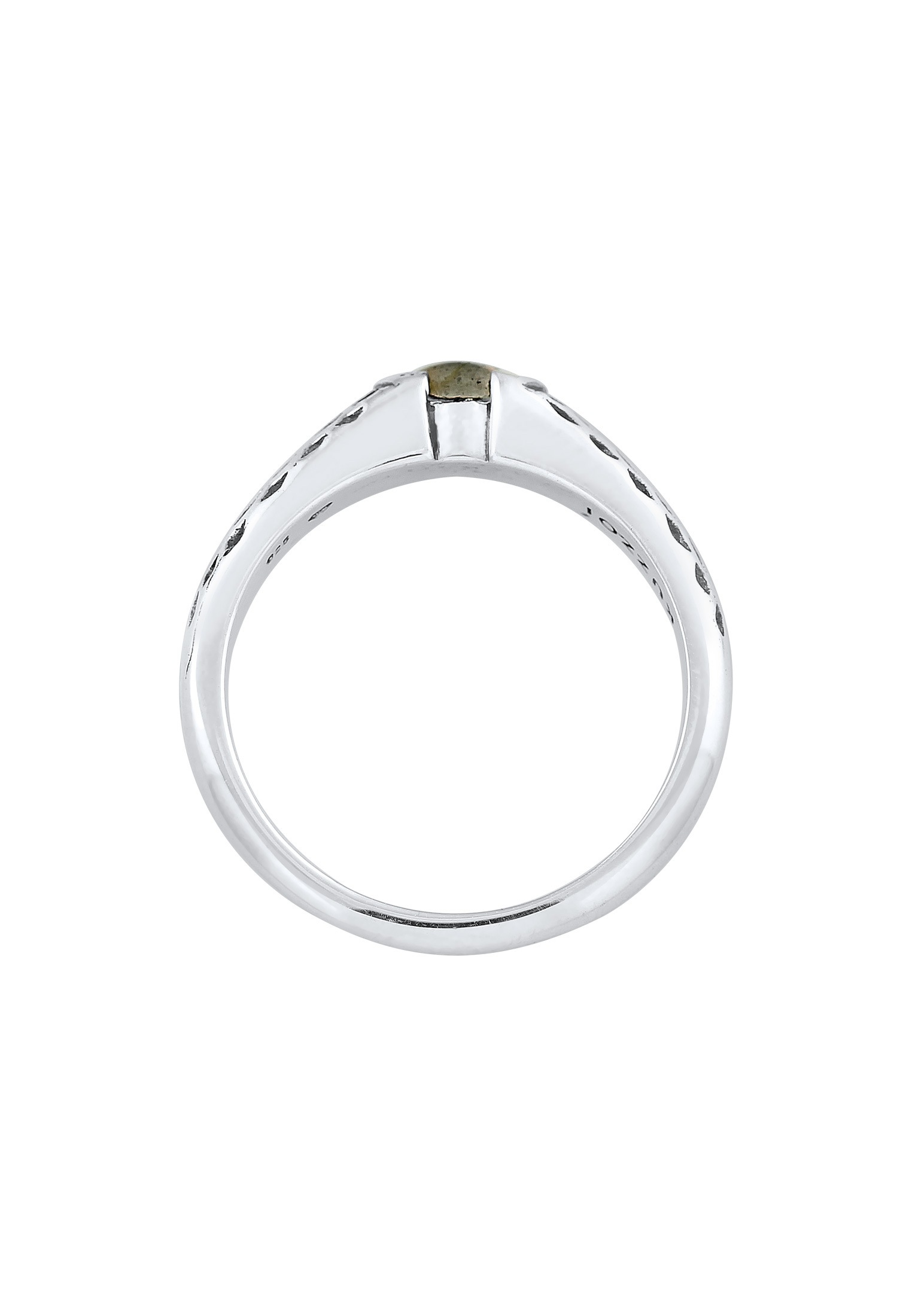 Kuzzoi Silberring »Ring Herren Bandring Labradorite Vintage 925 Silber«