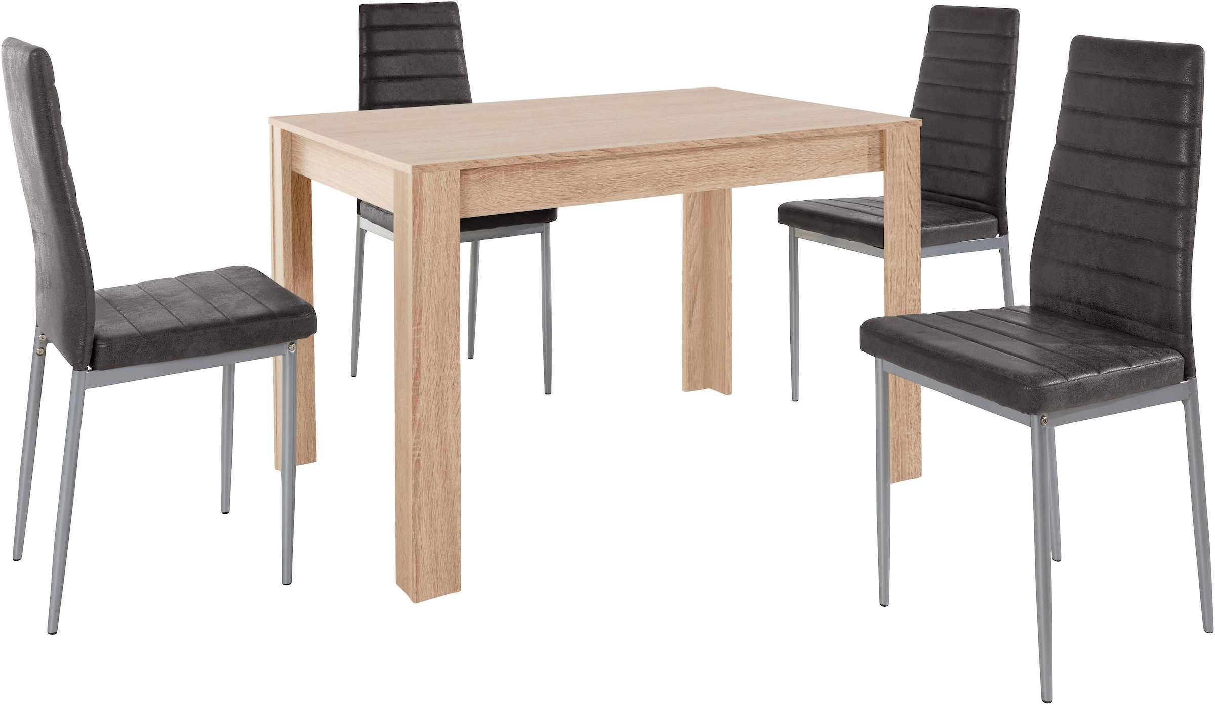 INOSIGN Essgruppe »mit Tisch und 4 Stühlen«, (Set, 5 tlg.), Tischbreite 120 cm Esszimmer Set, Tischgruppe