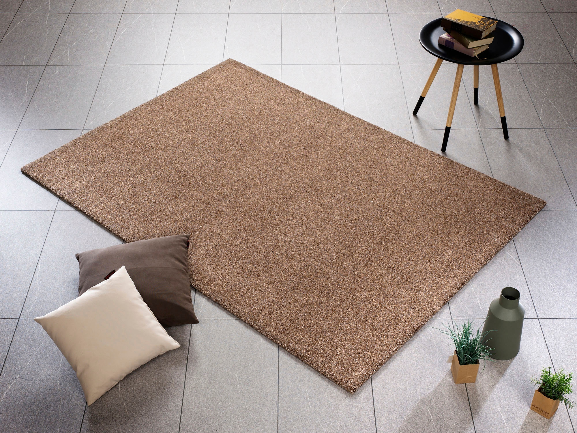 OCI DIE TEPPICHMARKE »Louvre Melange« rechteckig 13 mm Höhe Frisé Kurzflor, robust, Wohnzimmer