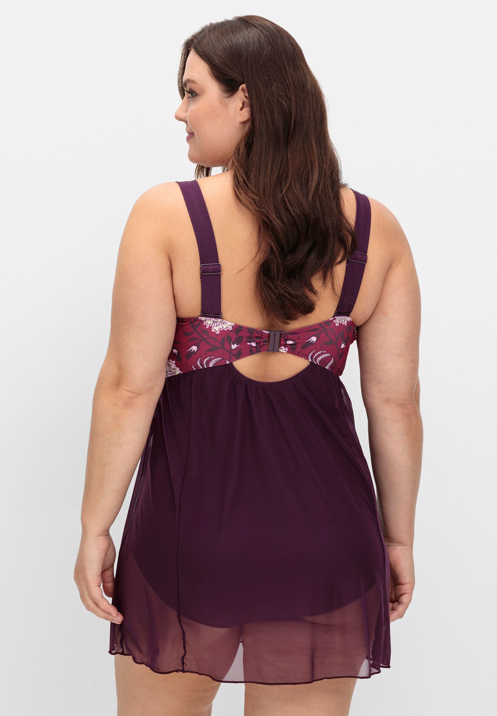 sheego by Joe Browns Tankini »Badekleid Badekleid mit Mesh-Rock«