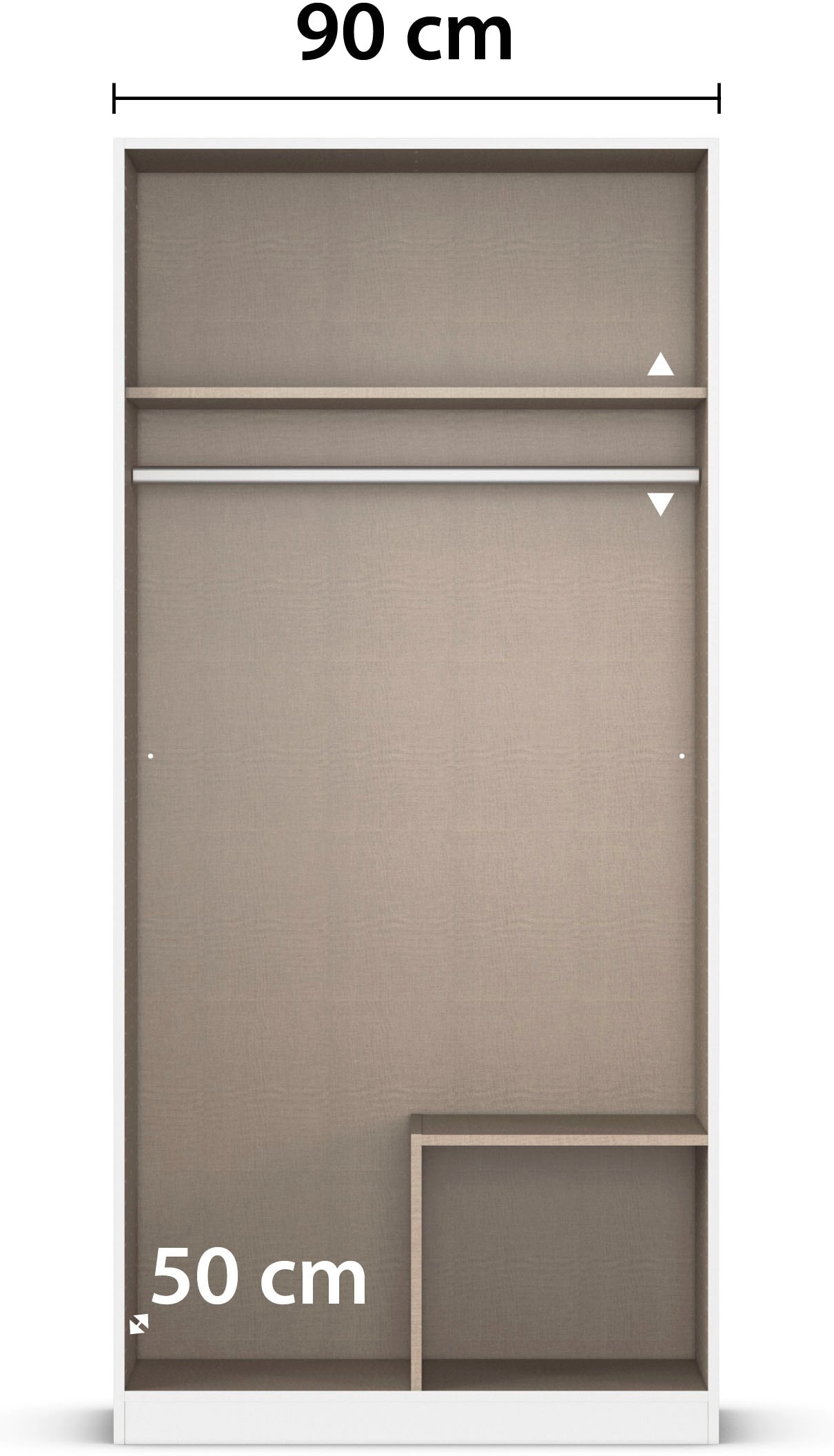 rauch Kleiderschrank »Schrank Garderobe Garderobenschrank Putzschrank Wäscheschrank BERGHEIM« Breiten 91/136/181 cm, Höhe 197 cm,  2 Außenschubladen, Tür/en abschließbar je 2 Schlüssel MADE IN GERMANY