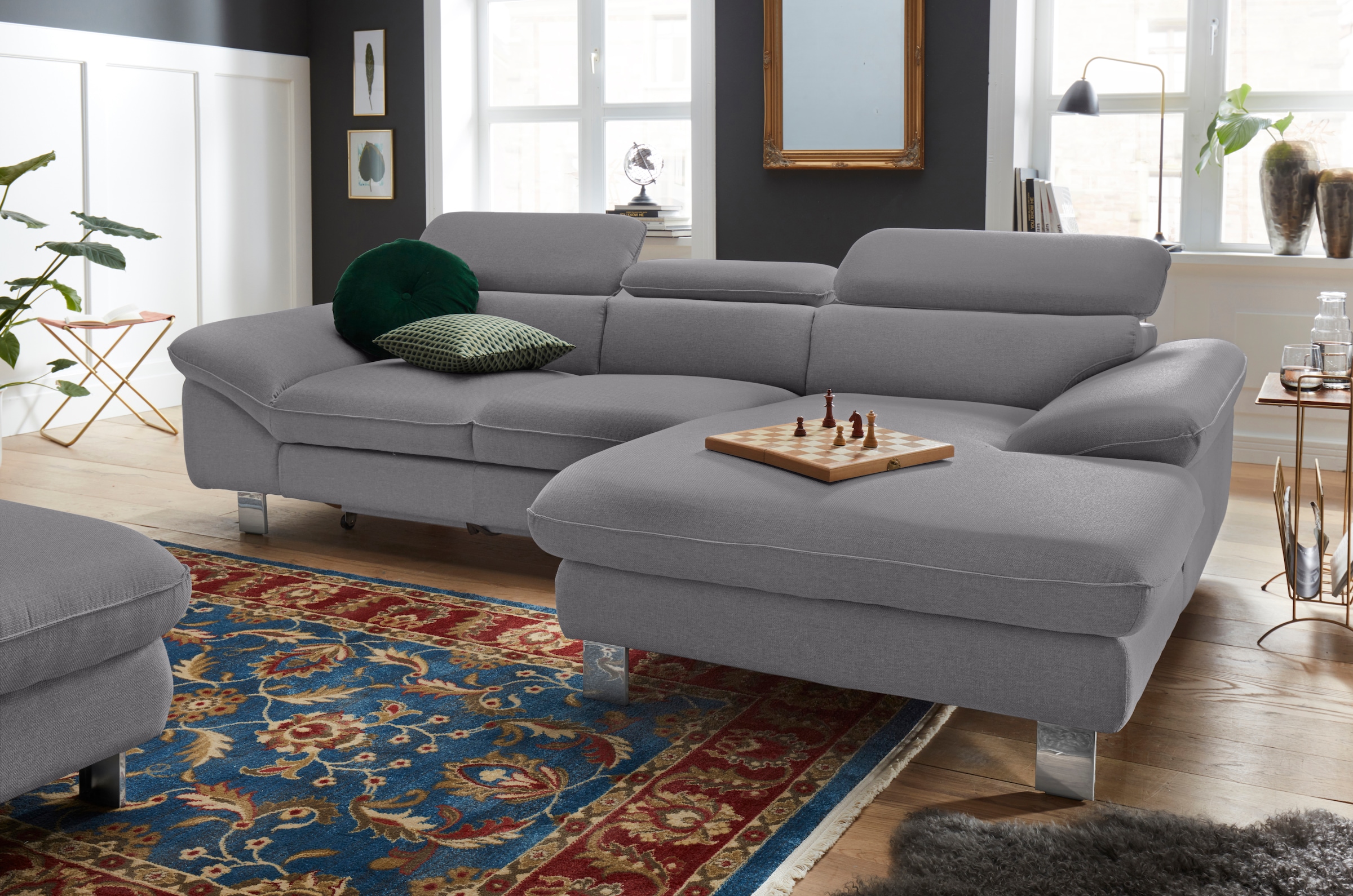COTTA Ecksofa »Driver L-Form«, mit Kopfteilverstellung, wahlweise mit Bettfunktion