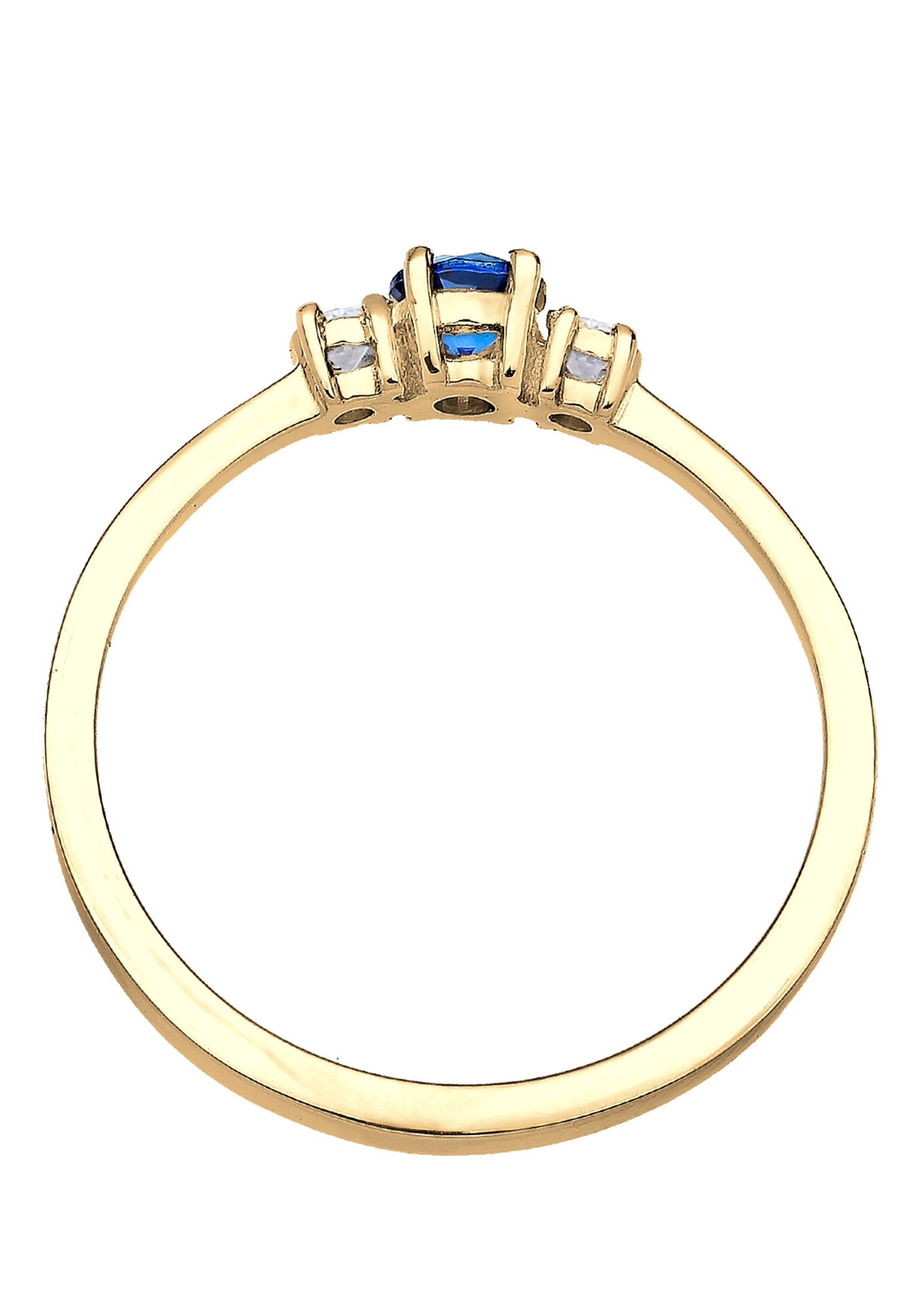 Elli Silberring »Ring Verlobungsring Zirkonia Saphirblau 925 Silber«