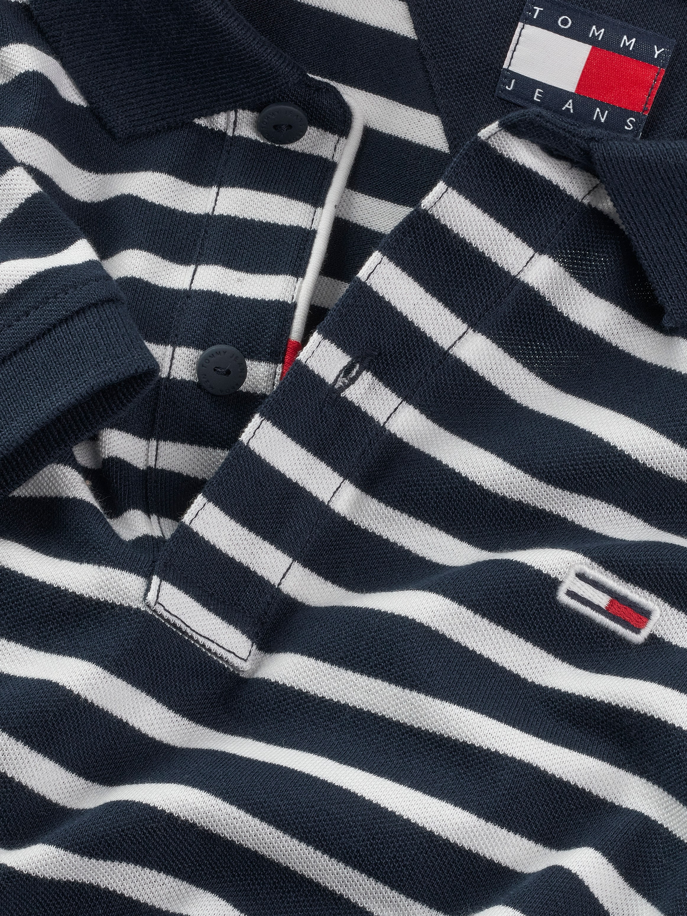 Tommy Jeans Poloshirt »TJM SLIM PLACKET POLO EXT«, modisch geringelt