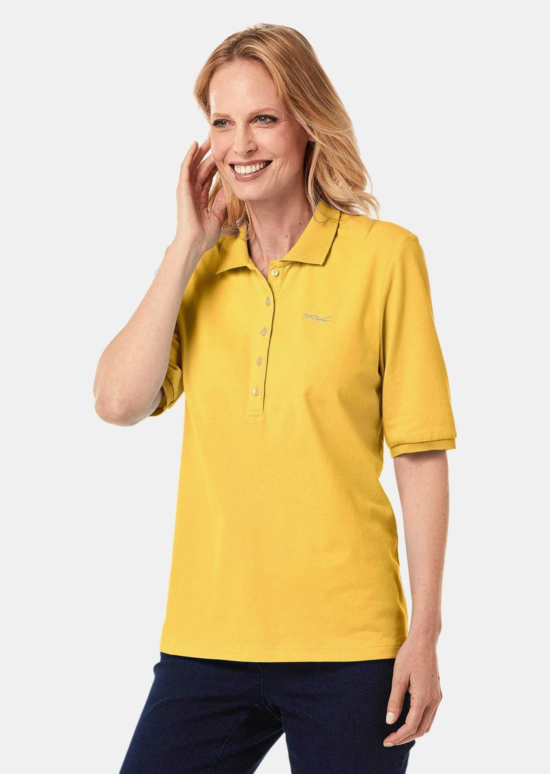 GOLDNER Poloshirt »Kurzgröße Poloshirt in hochwertiger Pikee-Qualität«