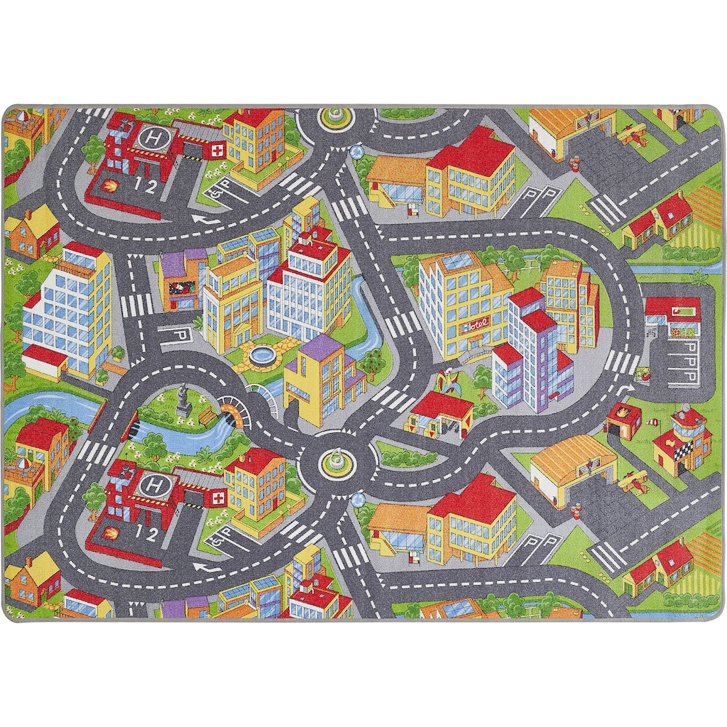 Andiamo Kinderteppich »Straße«, rechteckig, Straßen-Spiel-Teppich, Straßenbreite: 8,5 cm, Kinderzimmer