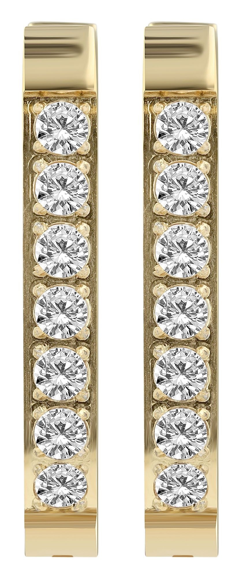 Adelia´s Paar Creolen »Damen Ohrringe ¿ Klappcreole aus Edelstahl«