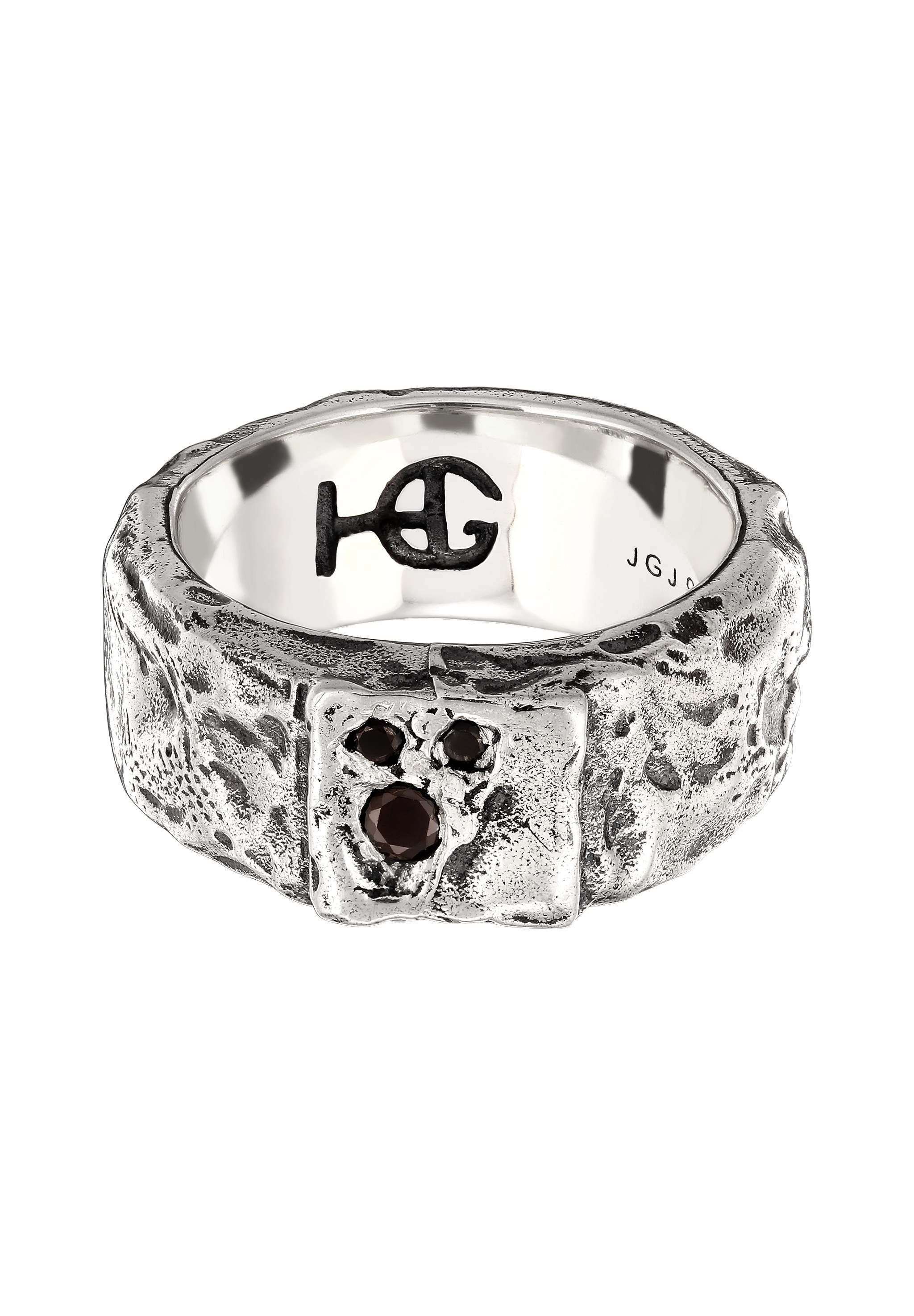 HAZE & GLORY Silberring »Ring Zirkonia Schwarz 925 Sterling Silber«