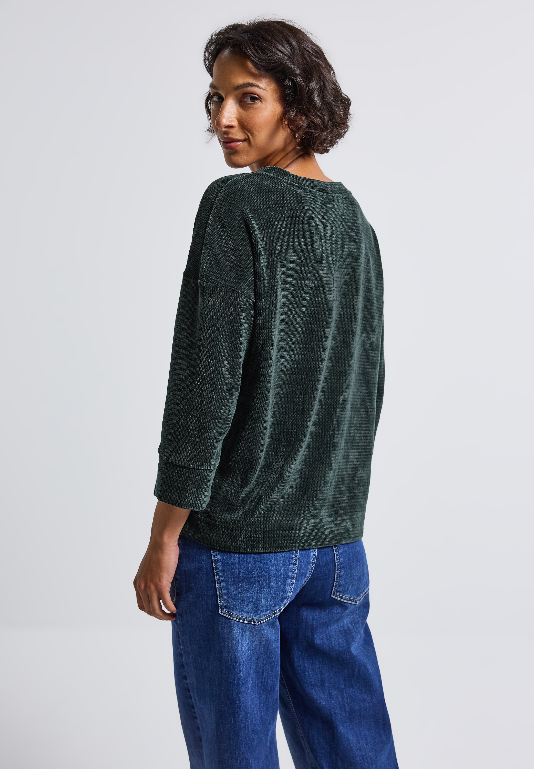 STREET ONE 3/4 Arm-Pullover, mit Rippbündchen