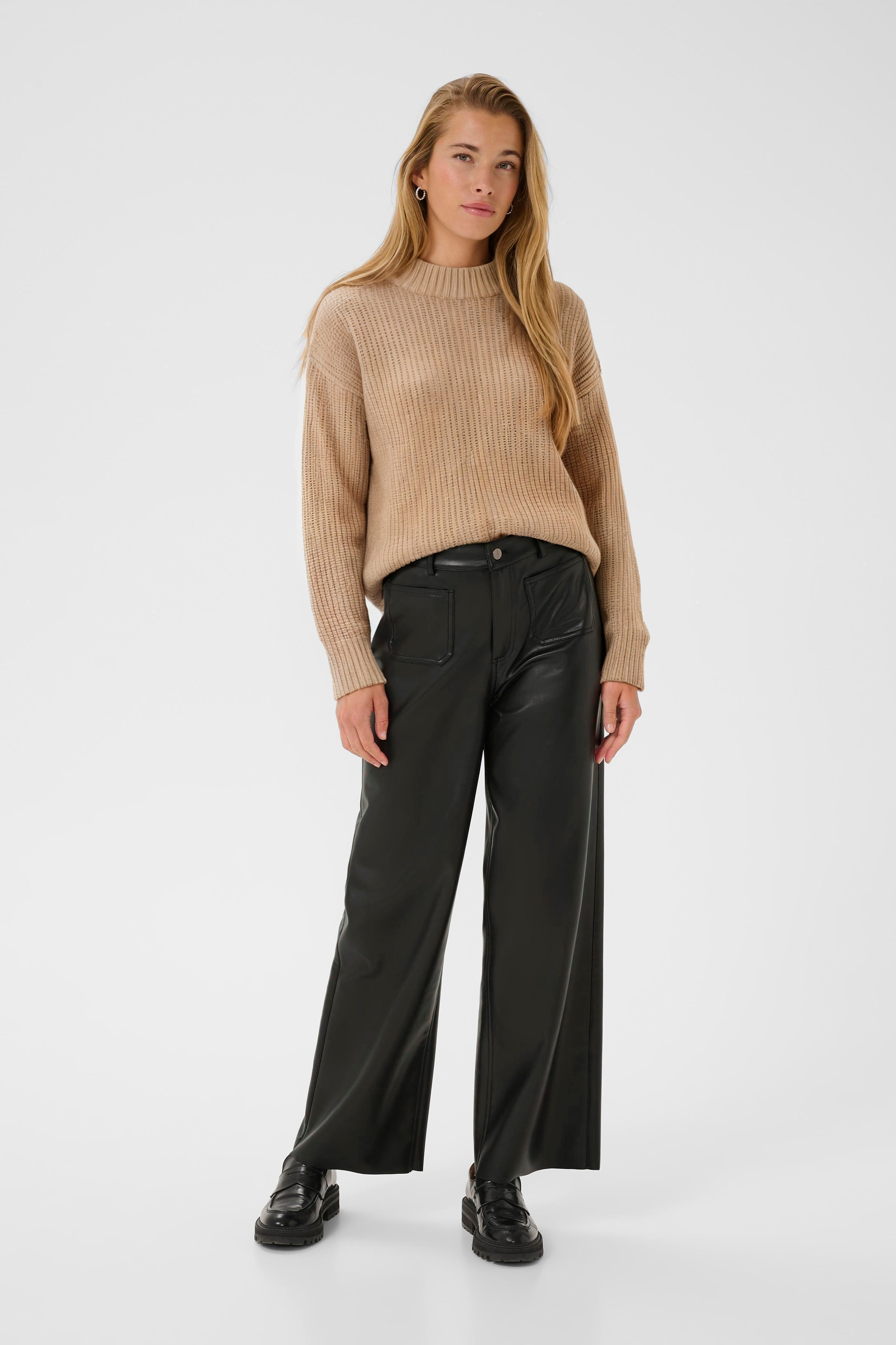 KAFFE Lederimitathose »Jeans KAmikka«