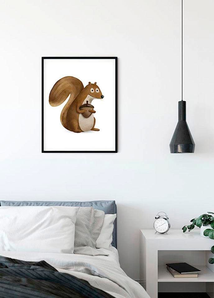 Komar Poster »Cute Animal Squirrel«, Tiere, (1 St.), Kinderzimmer,  Schlafzimmer, Wohnzimmer bei OTTO