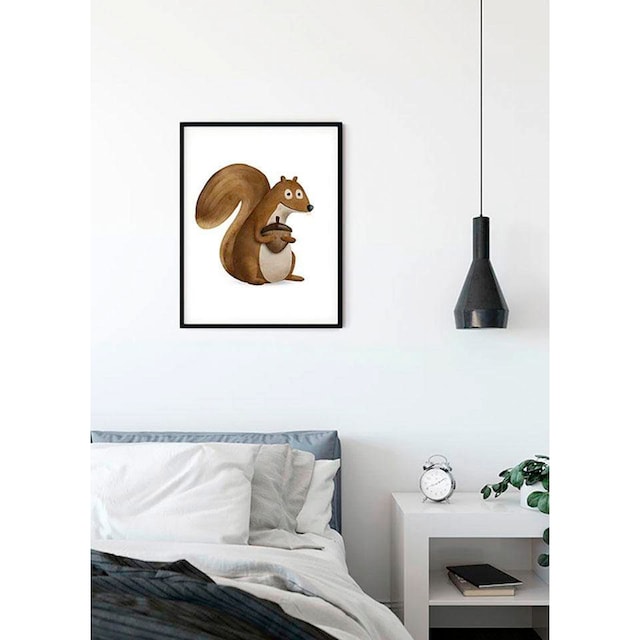 Komar Poster »Cute Animal Squirrel«, Tiere, (1 St.), Kinderzimmer,  Schlafzimmer, Wohnzimmer bei OTTO
