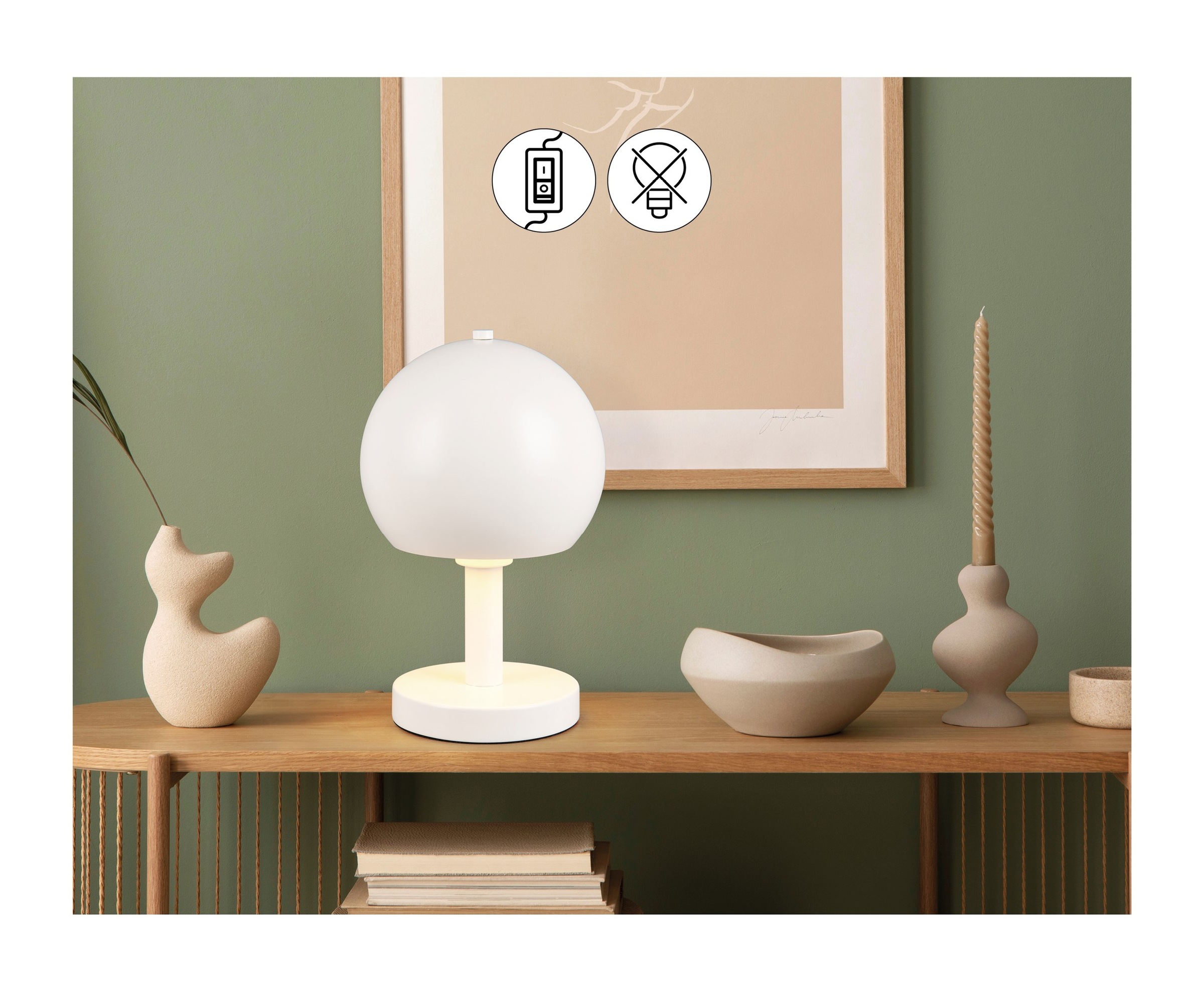 my home Schreibtischlampe »Christelle, Deko Tischleuchte mit Metallschirm Ø 18cm Höhe 29cm« E27 1 Stk. warmweiß - kaltweiß exkl 1x E27 max 10W, indirektes Licht, Lichtaustritt nur nach unten