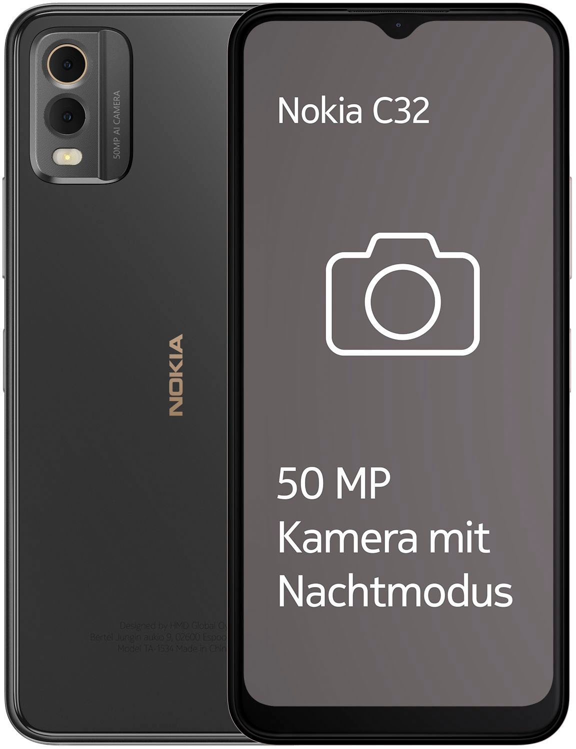 Smartphone »C32, 3+64GB«, Charcoal, 16,56 cm/6,52 Zoll, 64 GB Speicherplatz, 50 MP Kamera