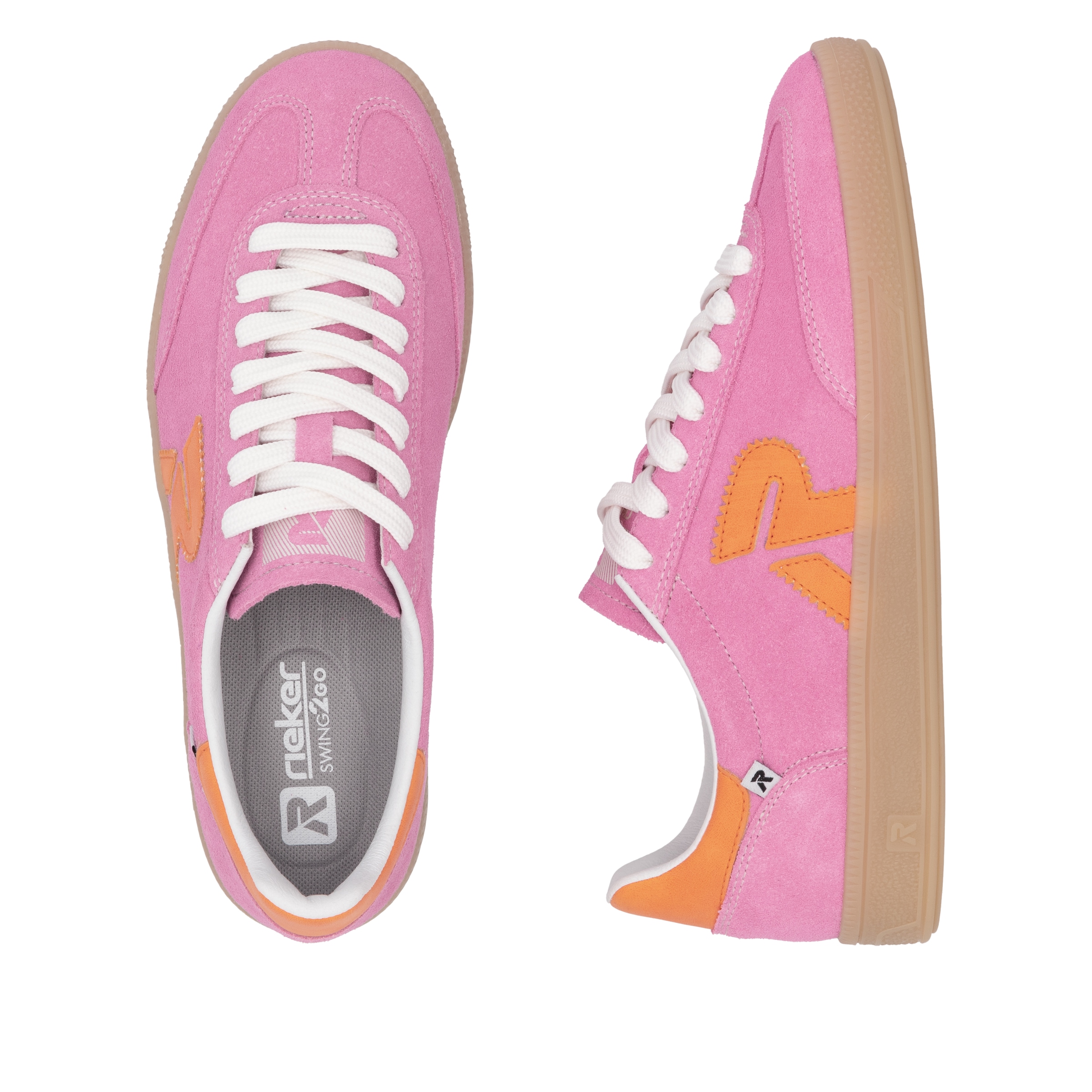 RIEKER Sport Sneaker »San Diego Swing2GO«, Retro-Sneaker, Freizeitschuh, Halbschuh mit herausnehmbarem Fußbett