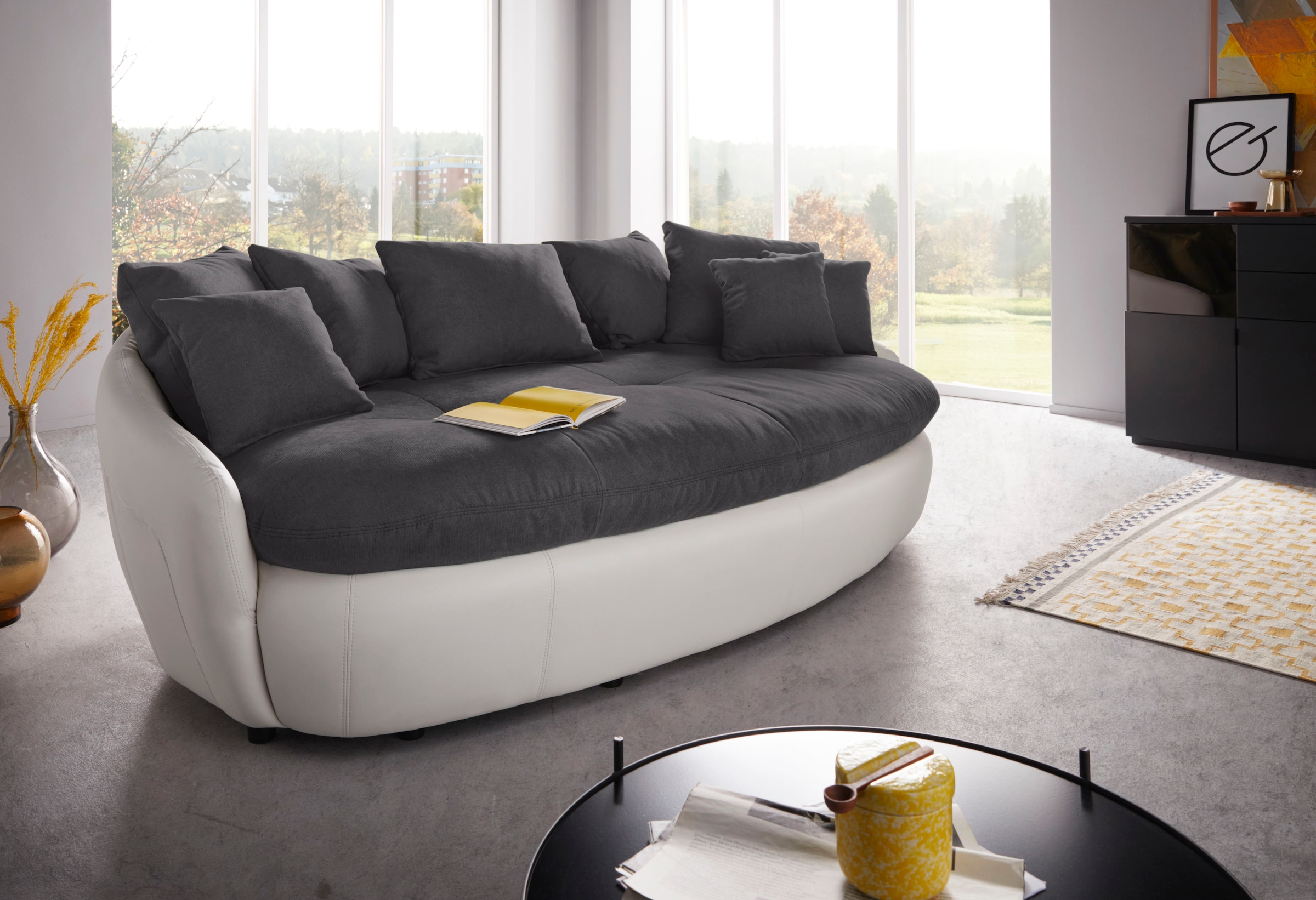COTTA Big-Sofa »Aruba« gemütliches Megasofa in XXL in organischer Form mit vielen Kissen