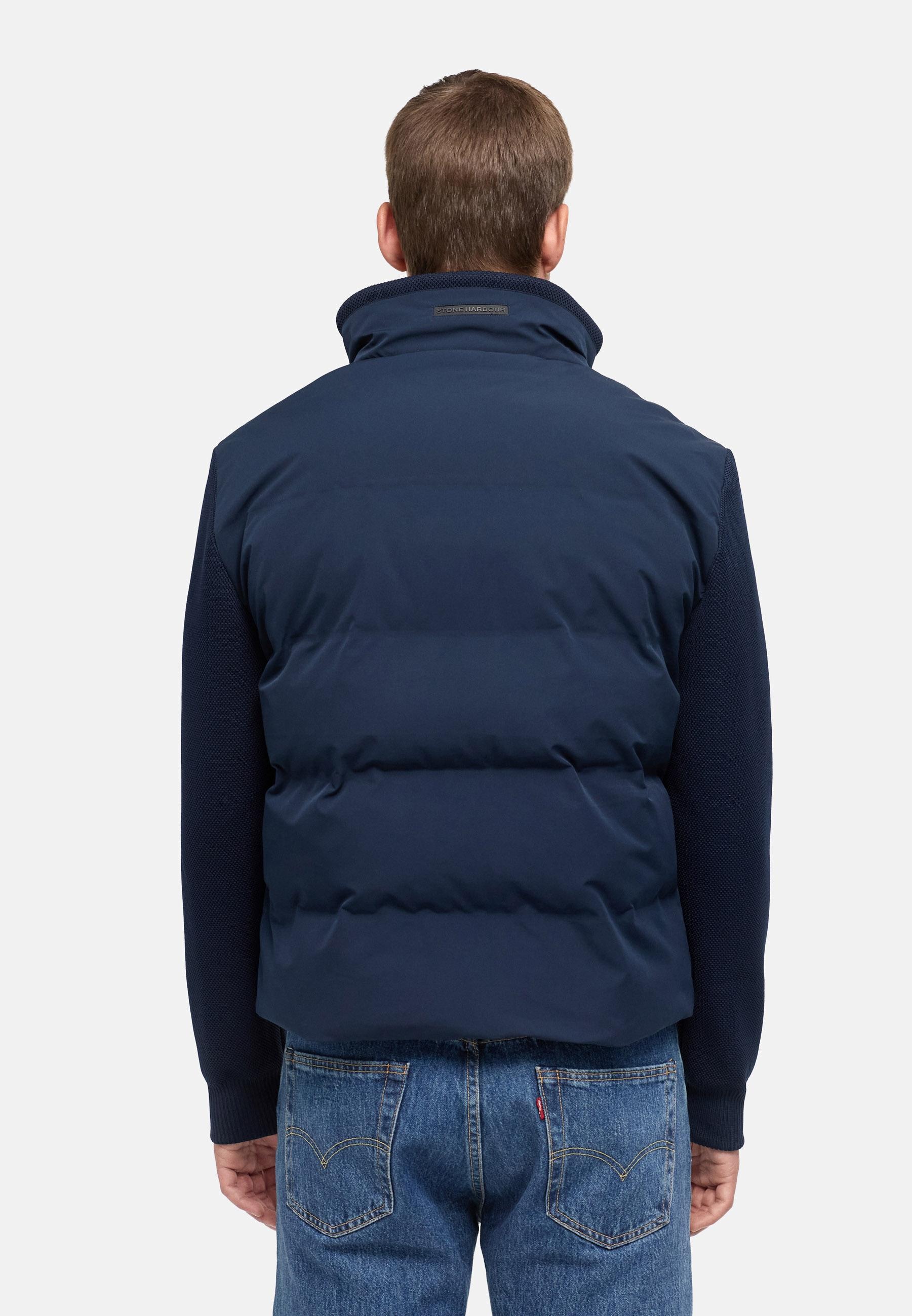 Stone Harbour Outdoorjacke »Winterjacke Eeron XX« ohne Kapuze Warme Jacke mit Strukturstrick in Piqué-Optik