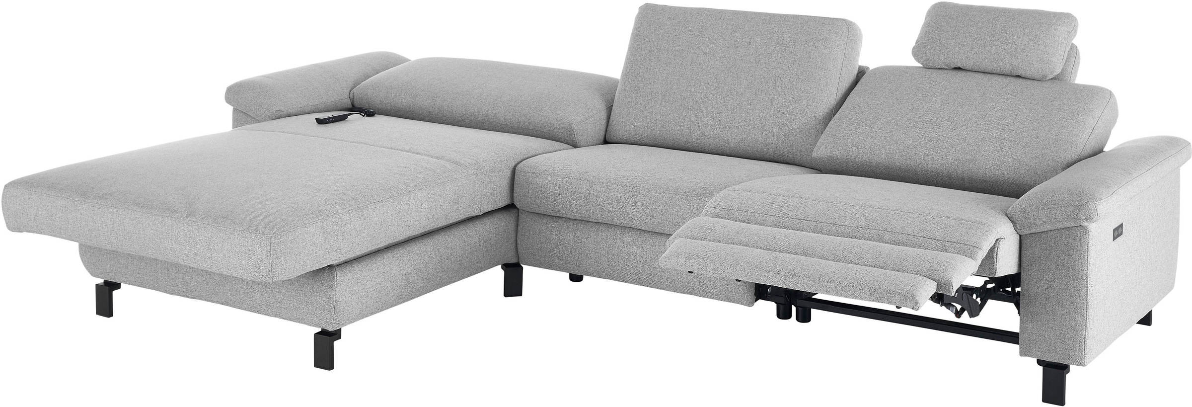 3C Candy Ecksofa »Mainau L-Form«, Relaxfunktion im 1,5-Sitzer, motorische Schlaffunktion in Longchair