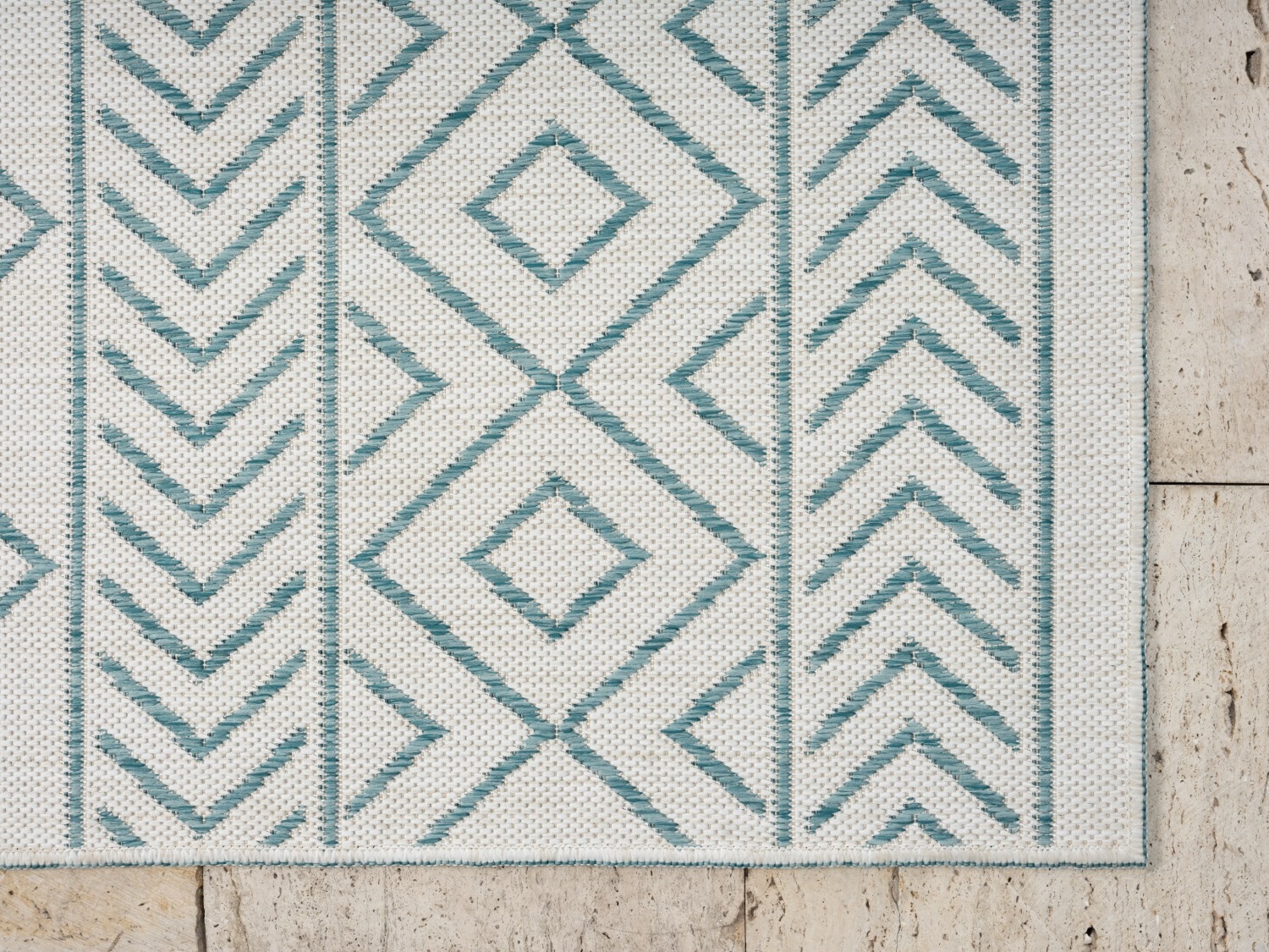 Myflair Möbel & Accessoires Teppich »Liva, LAGERRÄUMUNG!« rechteckig 8 mm Höhe Wendeteppich, Rauten Motiv, Outdoor geeignet, Balkon, Terrasse