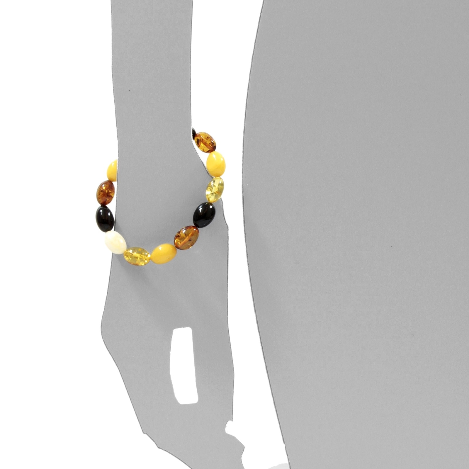 OSTSEE-SCHMUCK Armband »- Olive 12 x 8 mm - Bernstein -,«