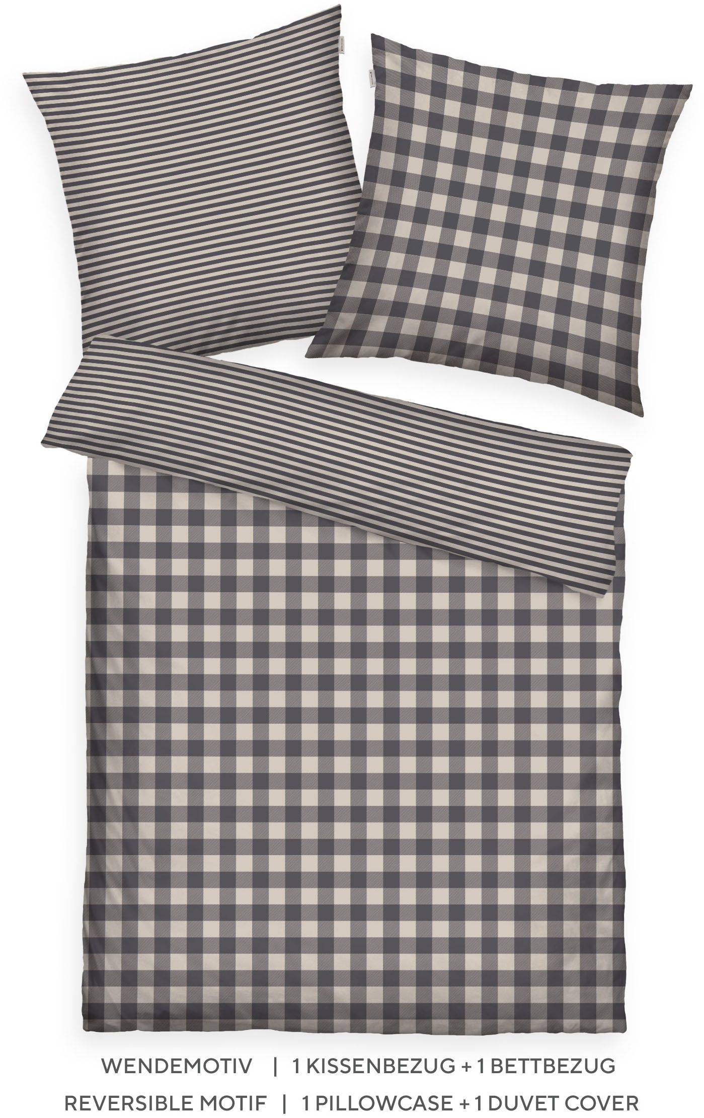 TOM TAILOR HOME Bettwäsche »CLASSIC CHECK in Gr. 135x200cm oder 155x220cm« 2 Stk. new bedroom, gewebtes Label