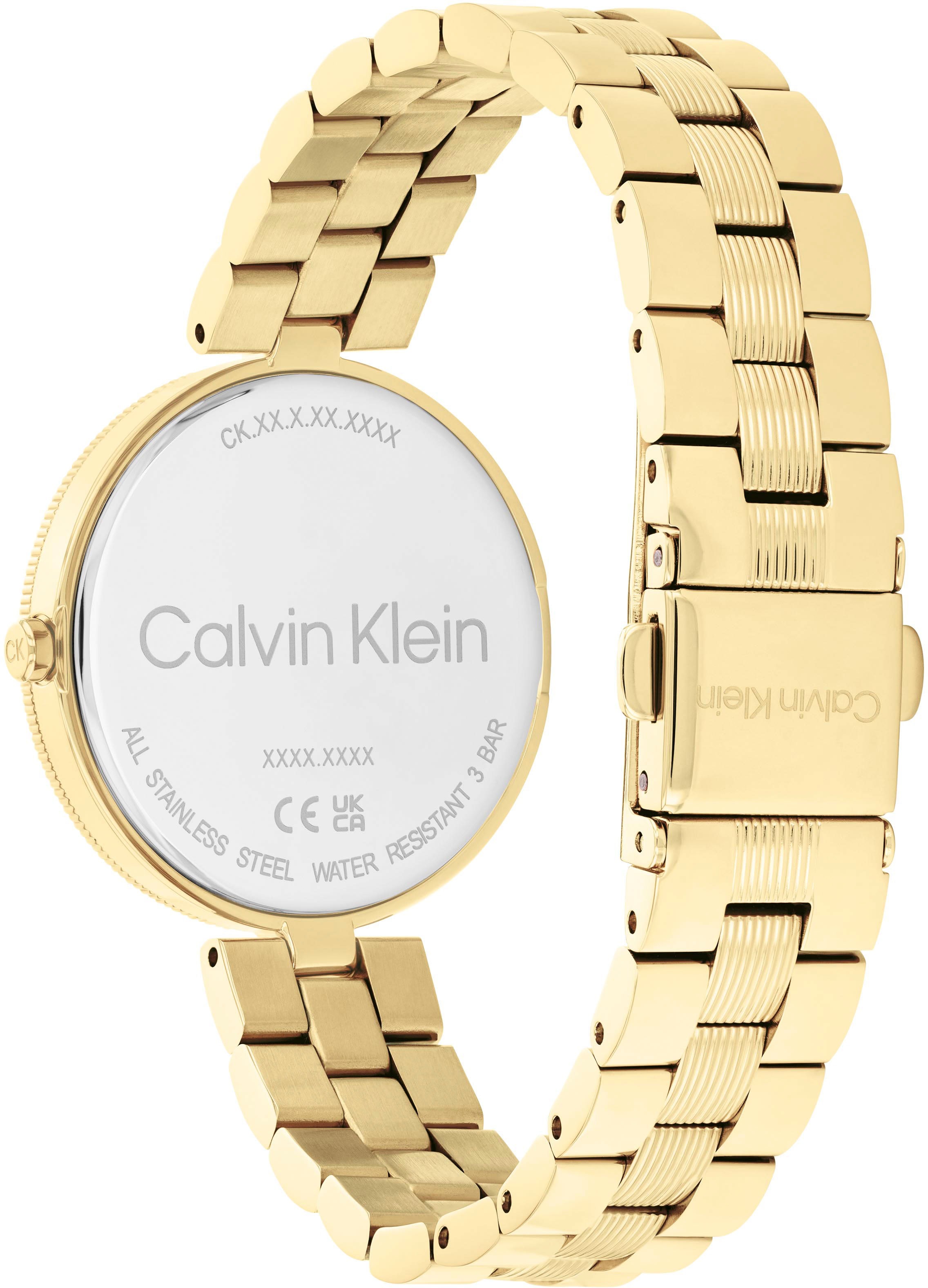 Calvin Klein Quarzuhr »TIMELESS«, Armbanduhr, Damenuhr, Mineralglas, Edelstahlarmband