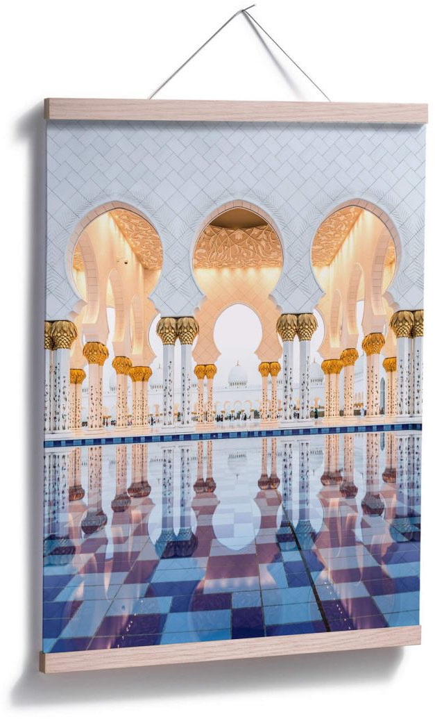 Wall-Art Poster »Sheikh Zayed Moschee Abu Dhabi«, Gebäude, (1 St.), Poster ohne Bilderrahmen