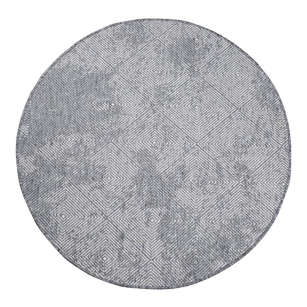 Carpet City Outdoorteppich »DUO RUG 5845«, rund, 5 mm Höhe, Wendeteppich Wetterfest In- & Outdoor, Balkon, Terrasse, Wohnzimmer