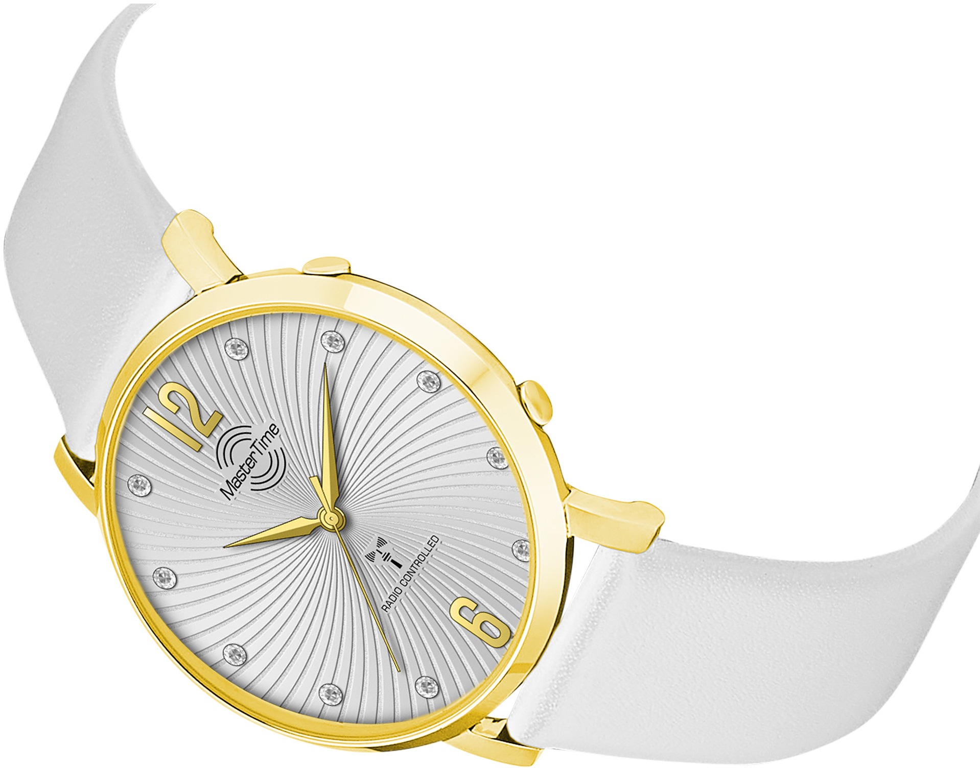 MASTER TIME Funkuhr »Advanced«, Armbanduhr, Quarzuhr, Damenuhr, Lederarmband