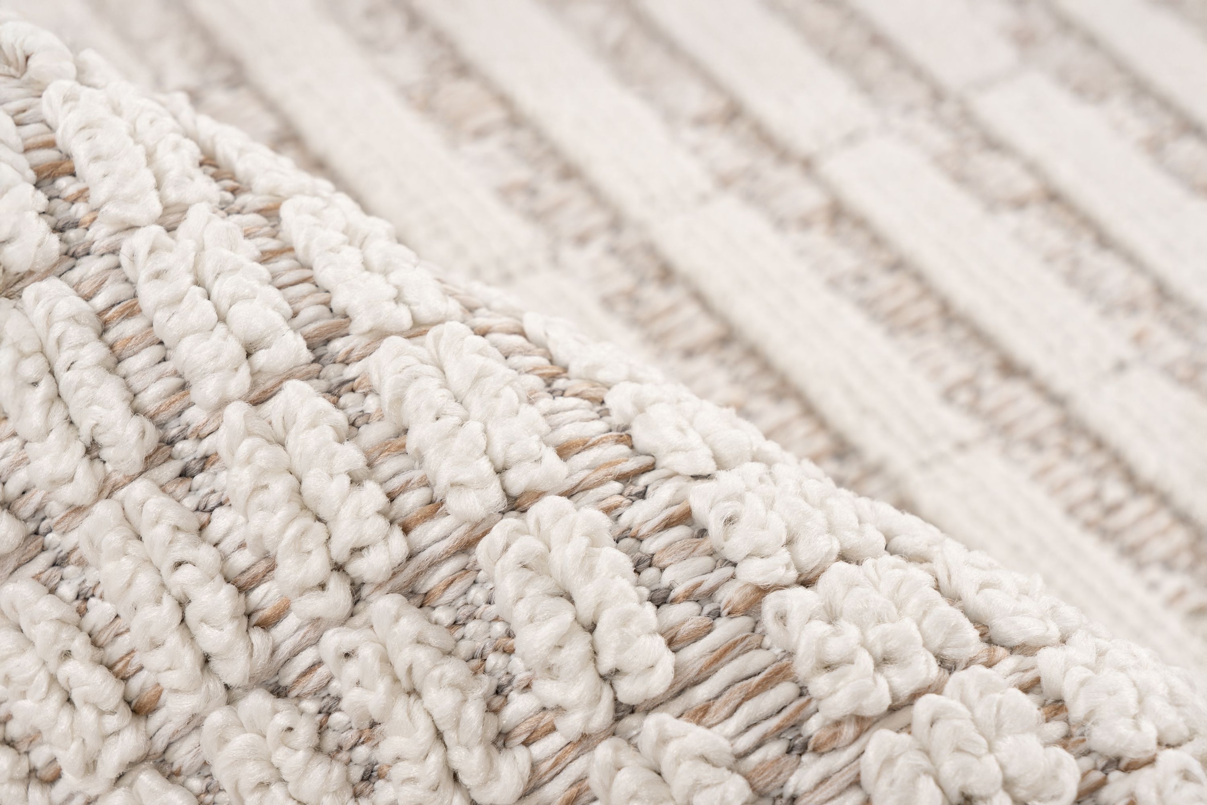 Kayoom Teppich »Reef 125« rechteckig 9 mm Höhe Kurzflor, Struktur, mit Fransen, Wohnzimmer