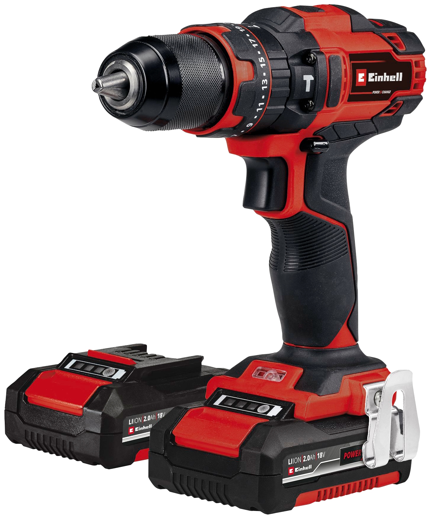 Einhell Akku-Schlagbohrschrauber »TE-CD 18/40 Li-i +64«, (Set), inkl. 2 Akkus, Schnellladegerät, 64-tlg. Zubehör und Koffer