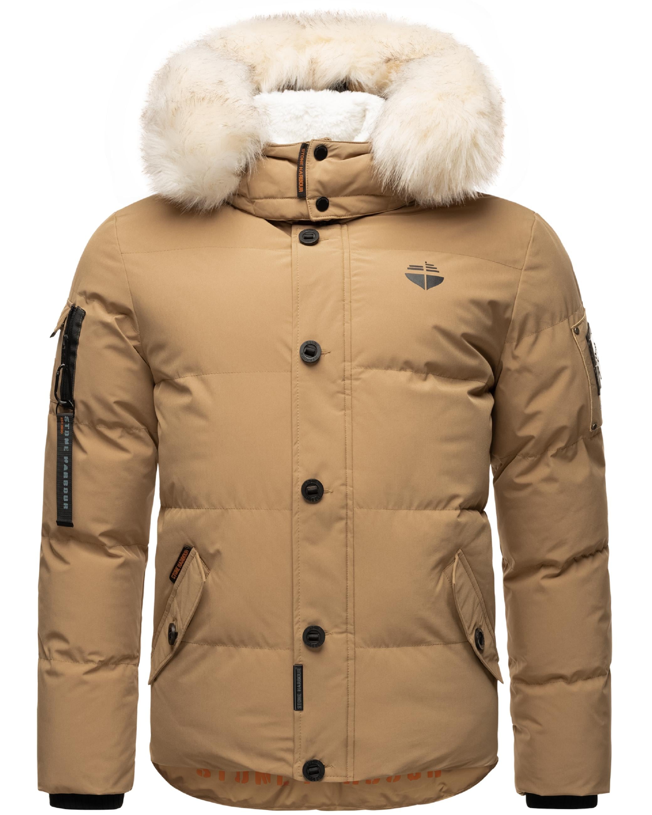 Stone Harbour Wintermantel »Winterjacke Halvaar«, stylischer Winterparka mit abnehmbarer Kapuze