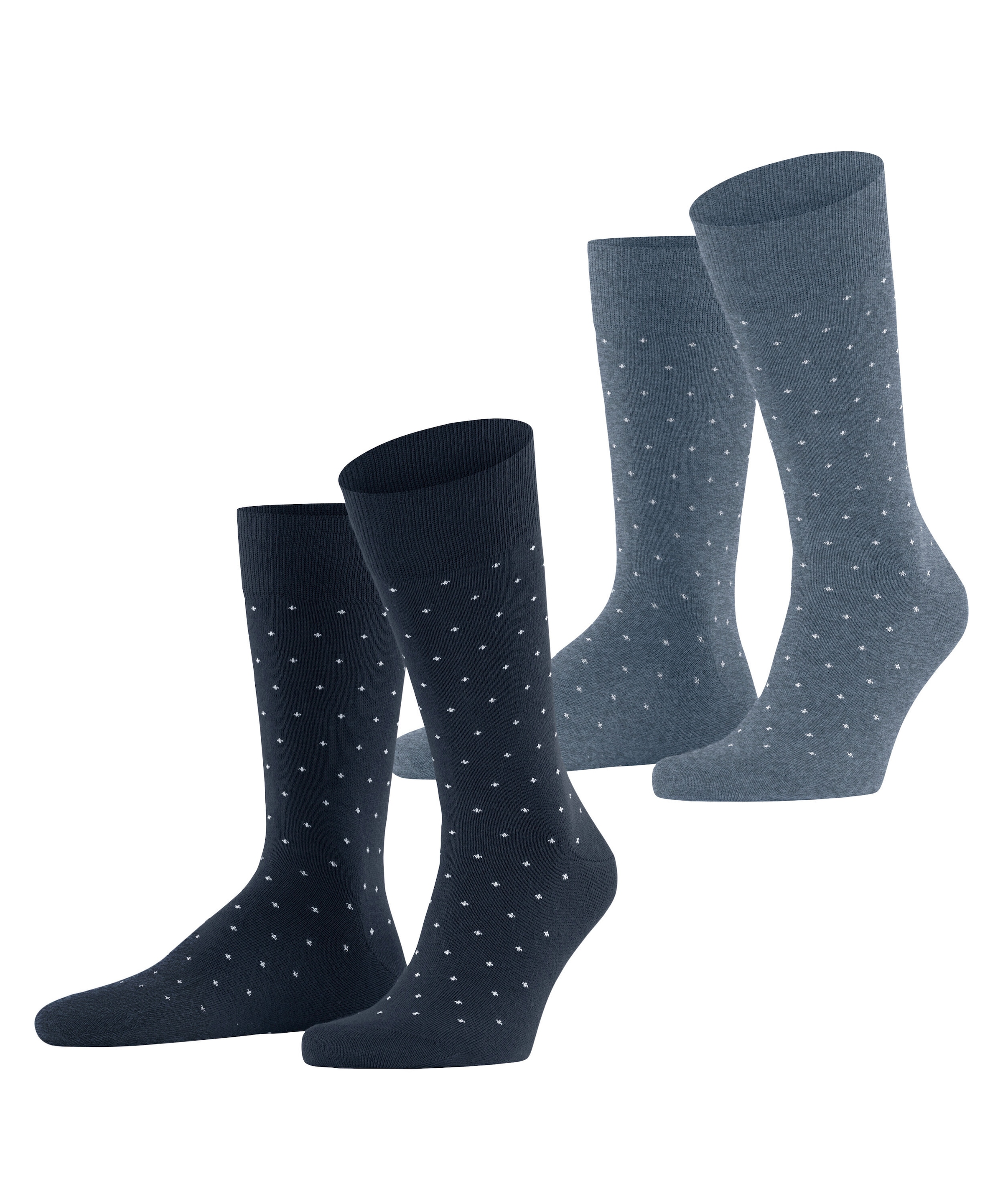 Esprit Socken »Fine Dot« 2 Paar,  gepunktet, geripptes Bündchen, Baumwoll-Mix