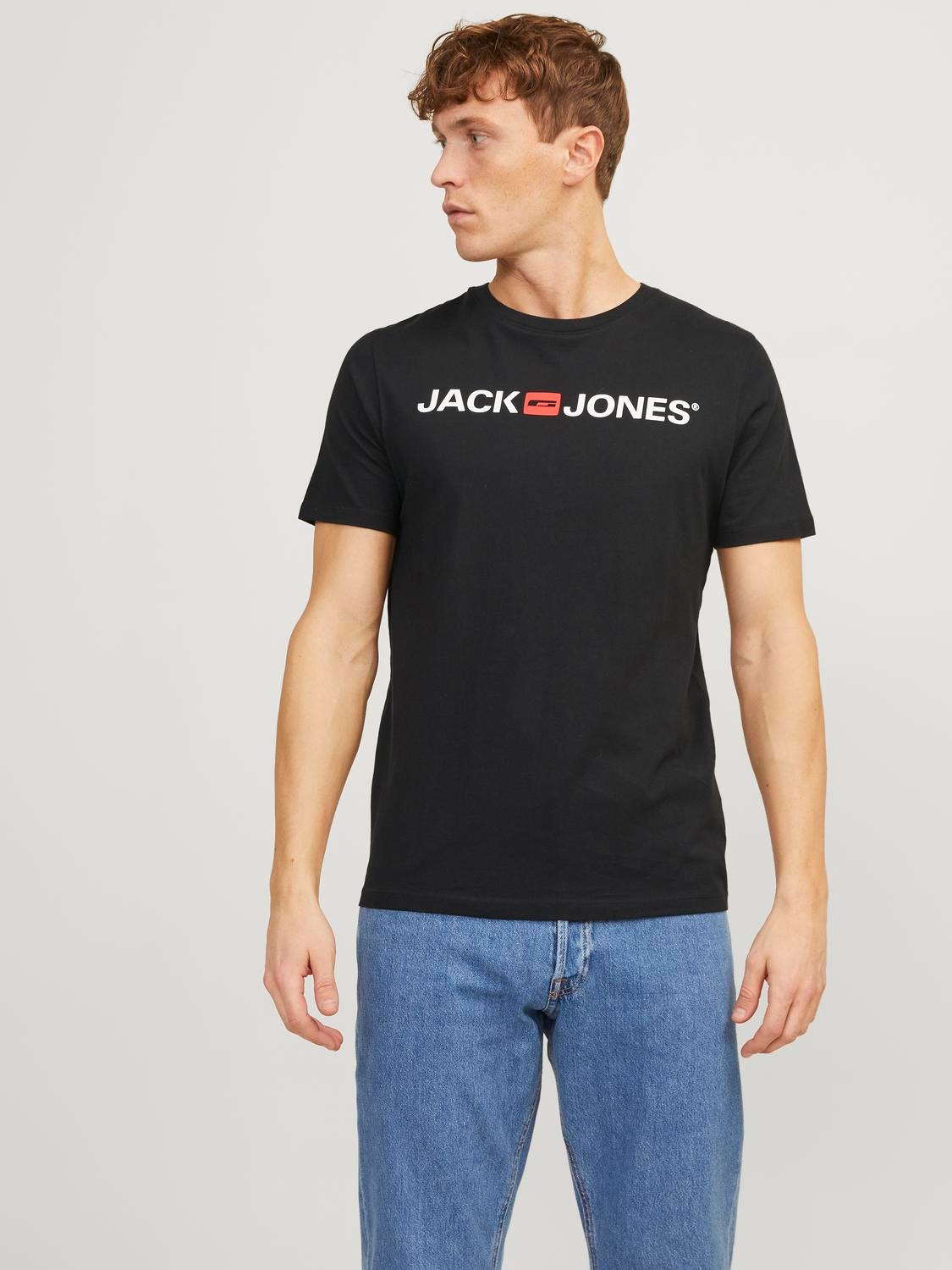 Jack & Jones Rundhalsshirt »JJECORP LOGO TEE SS CREW NECK 3PKMP NOOS«, 3er Packung