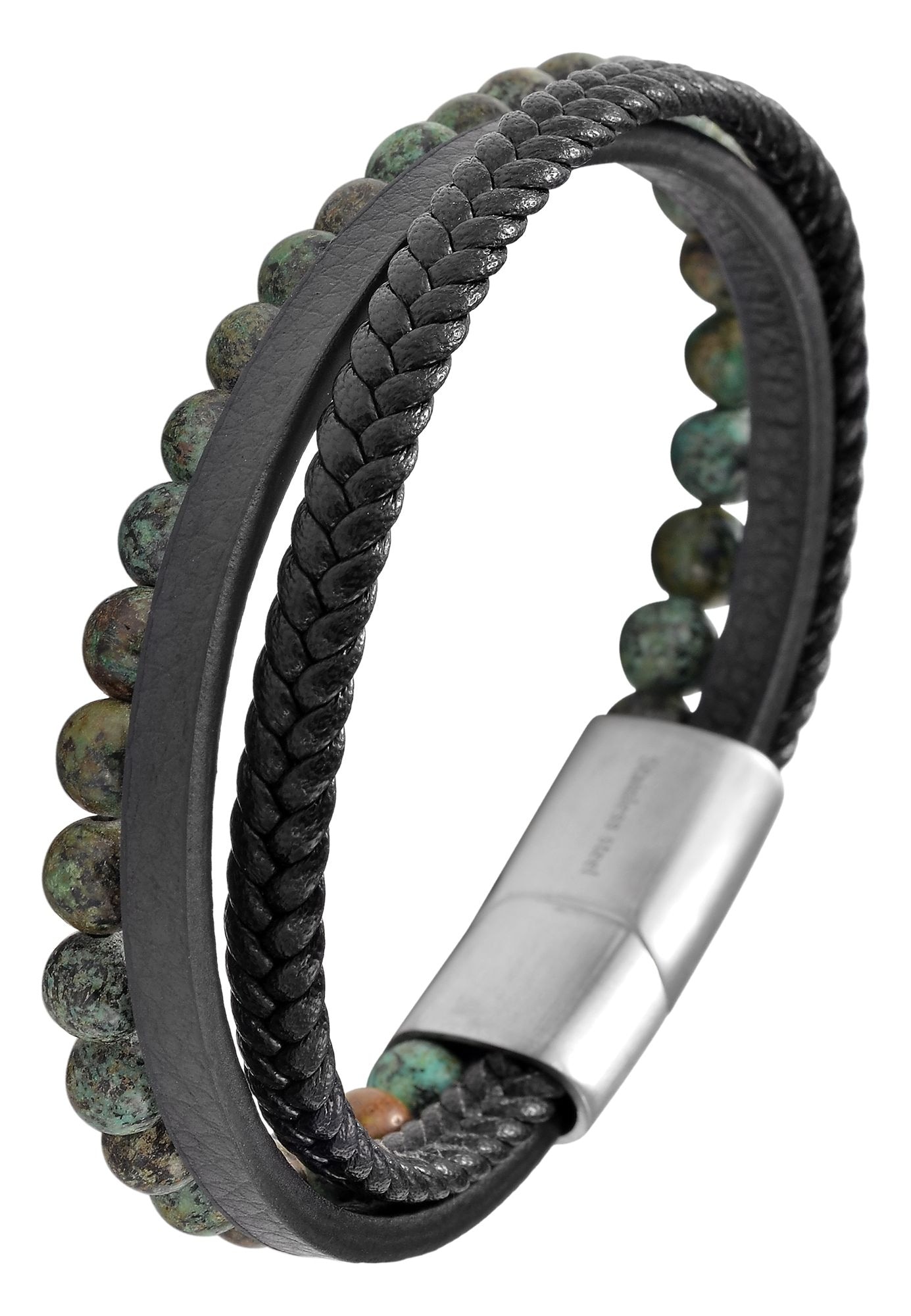 Adelia´s Lederarmband »Unisex Armband ¿ Lederarmband aus Leder mit Tigerauge 21 cm«