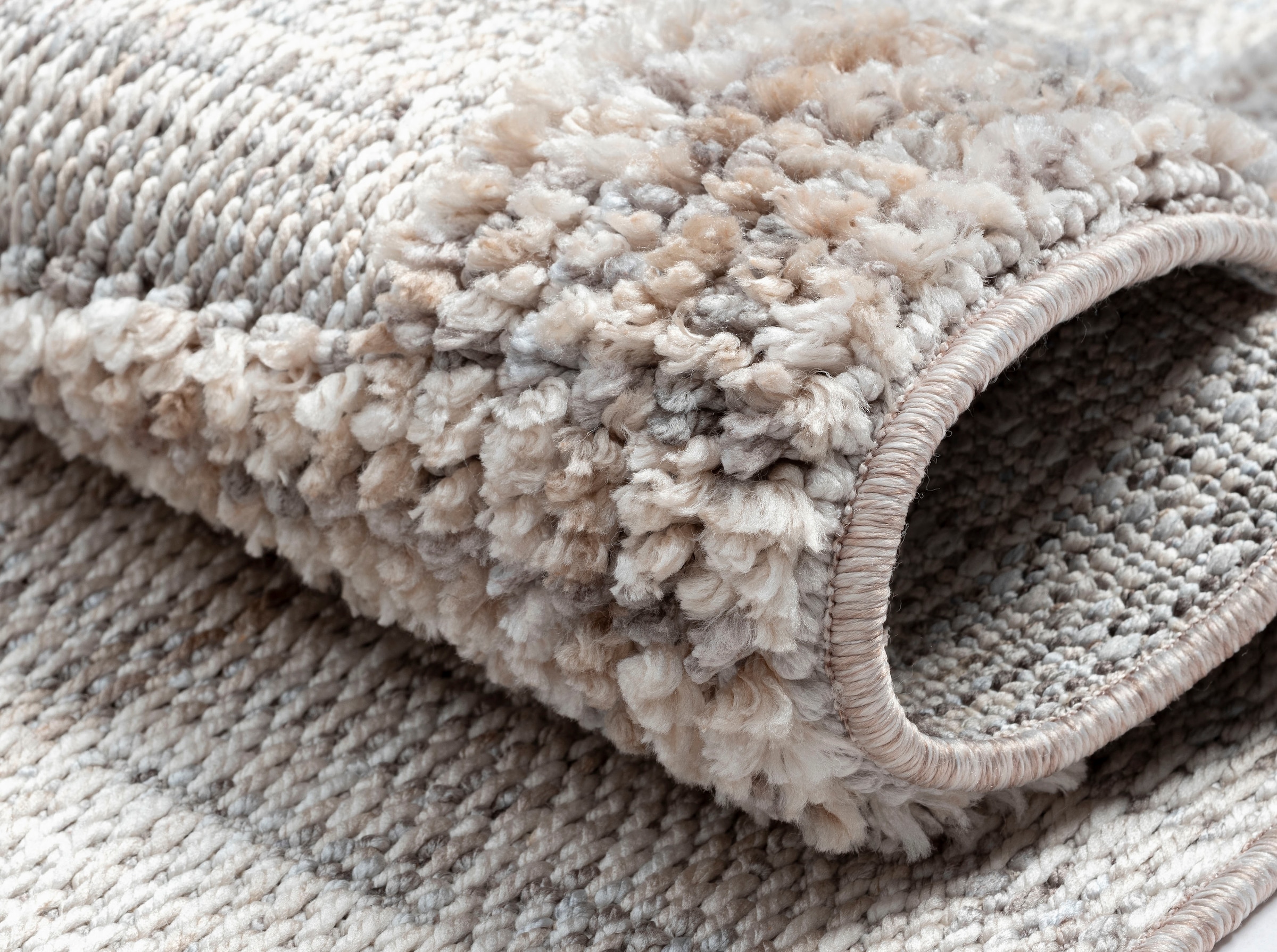 Myflair Möbel & Accessoires Teppich »Balania« rechteckig 15 mm Höhe Kurzflor, mit Hoch-Tief Effekt, besonders weich durch Microfaser