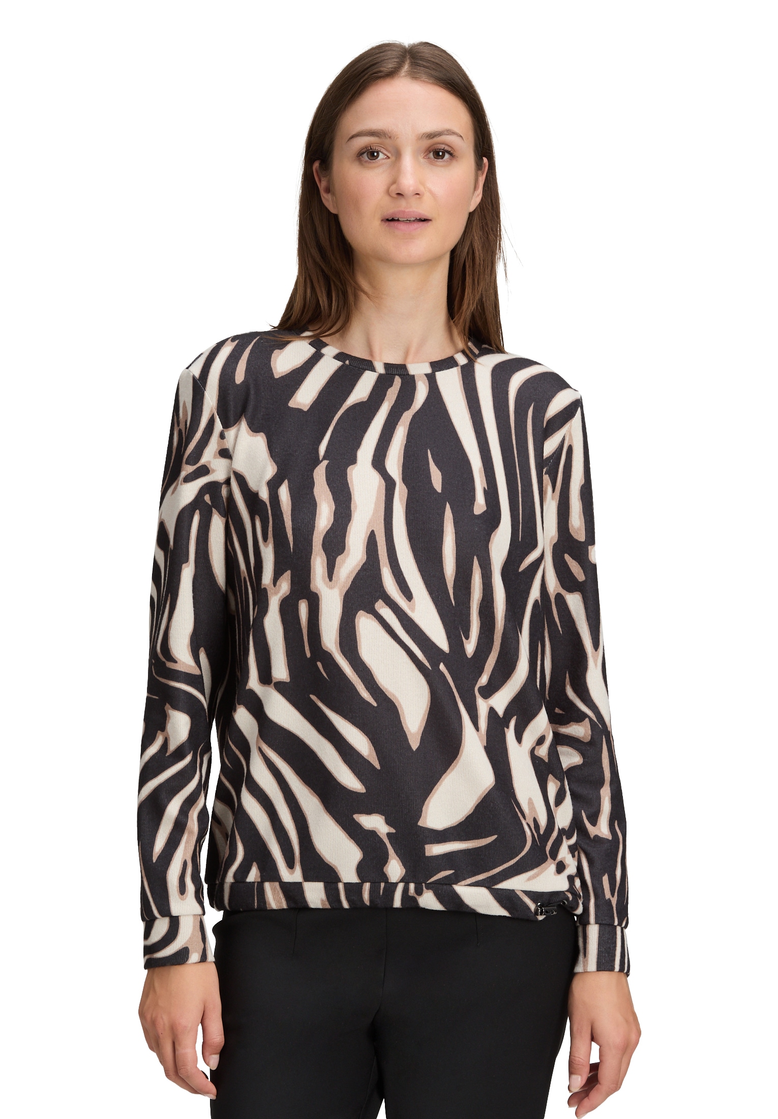 Betty&Co Sweatshirt »Casual-Shirt mit Tunnelzug«
