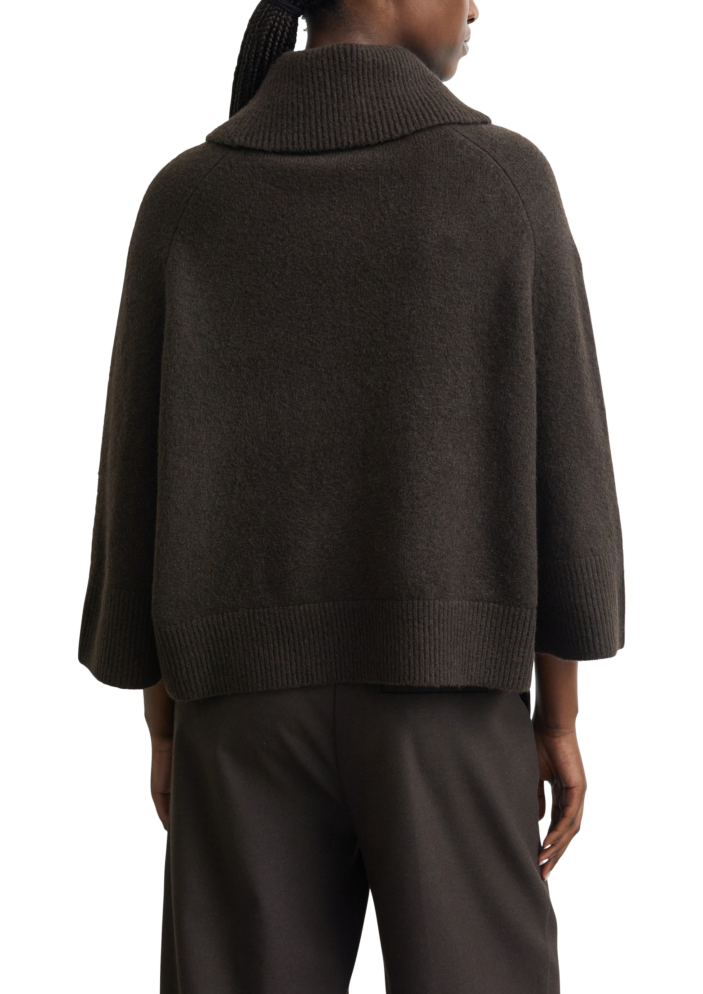 Comma Rollkragenpullover / Poncho-Pullover mit weitem Kragen, Loose Fit