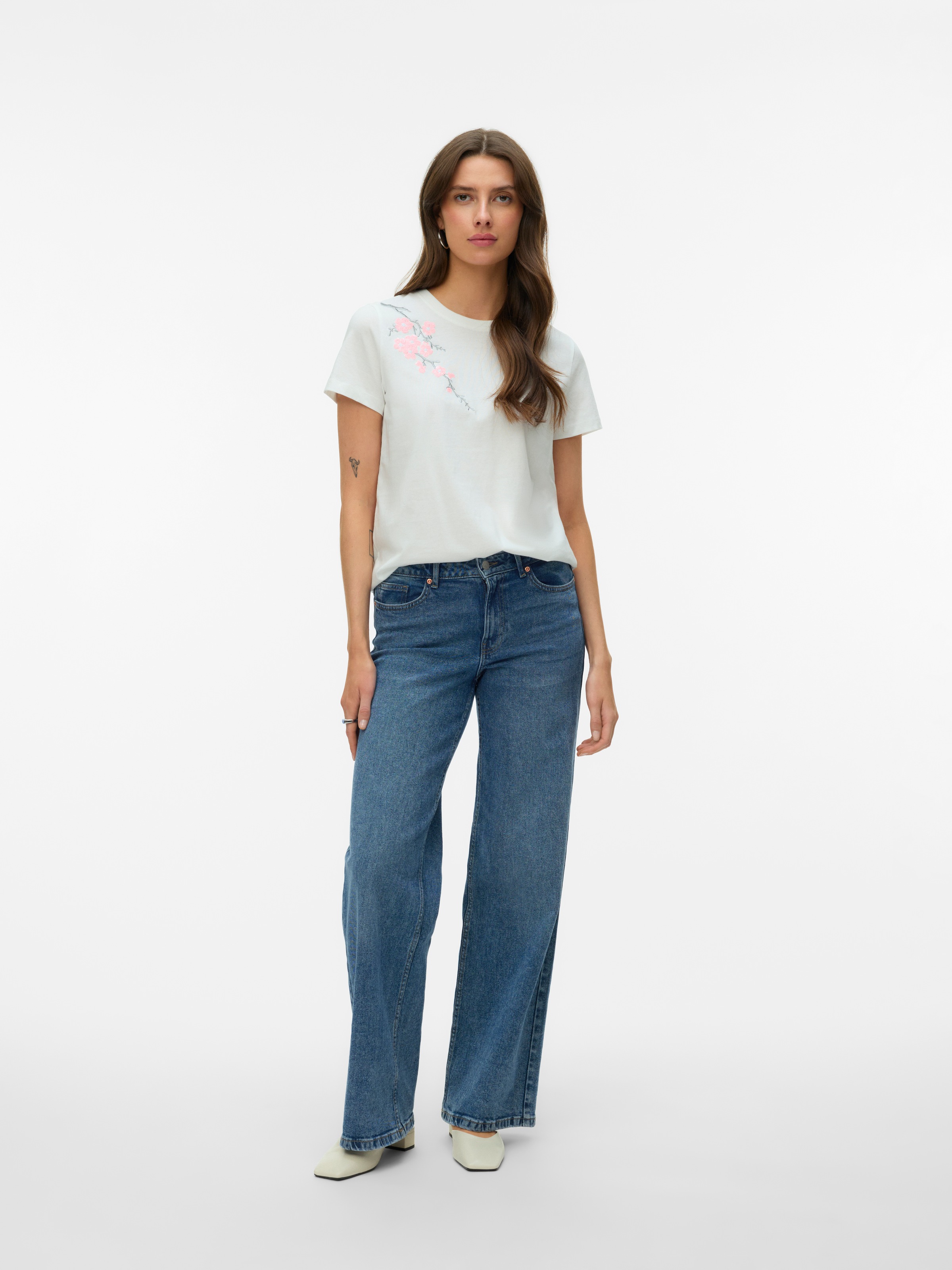 Vero Moda Kurzarmshirt »VMGLOW SS TOP BOX JRS« Baumwolle
