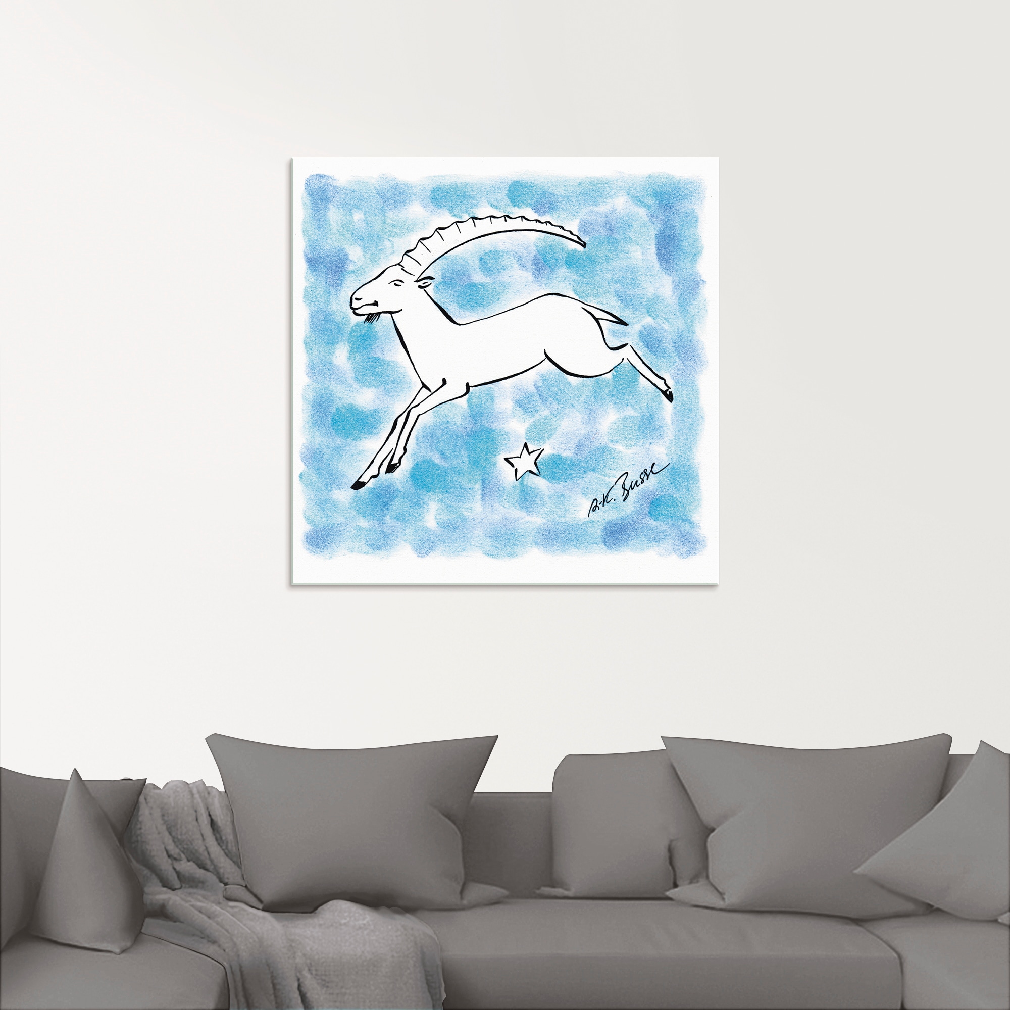 Artland Glasbild »Serie Sternzeichen Steinbock«, Sternzeichen, (1 St.), in verschiedenen Größen