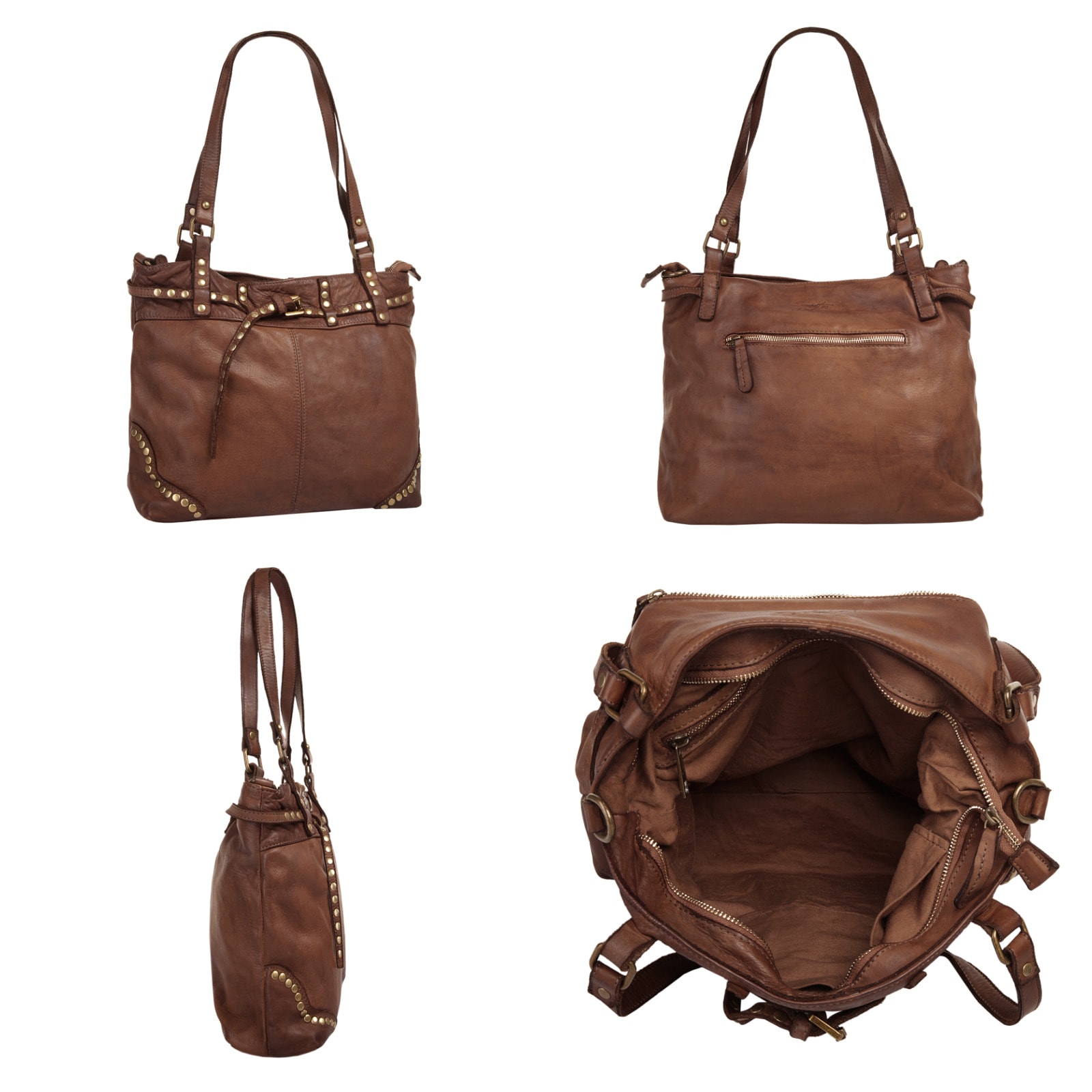 Samantha Look Shopper echt Leder, Made in Italy